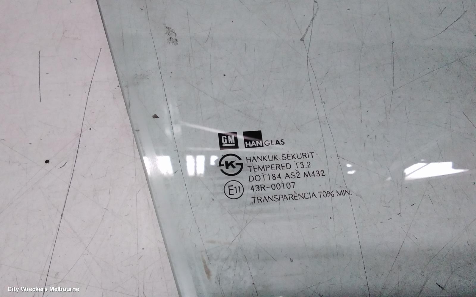HOLDEN BARINA RIGHT FRONT DOOR WINDOW, TK, SEDAN/5DR HATCH, 12/2005 - 12/2012