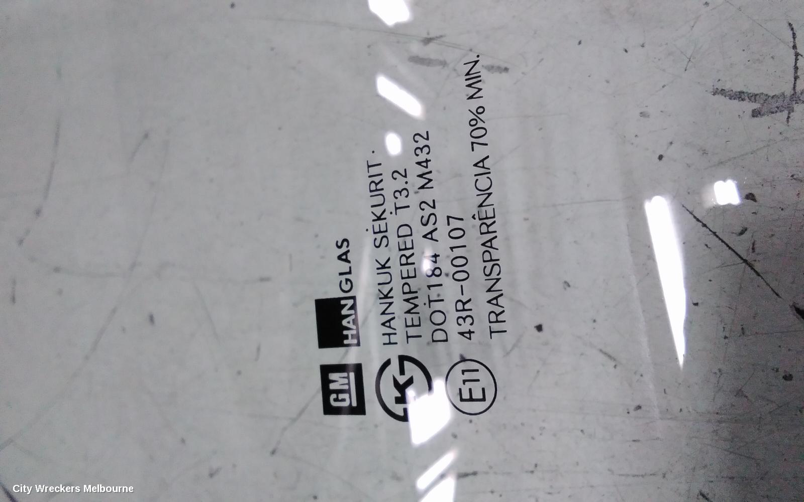 HOLDEN BARINA LEFT FRONT DOOR WINDOW, TK, SEDAN/5DR HATCH, 12/2005 - 12/2012