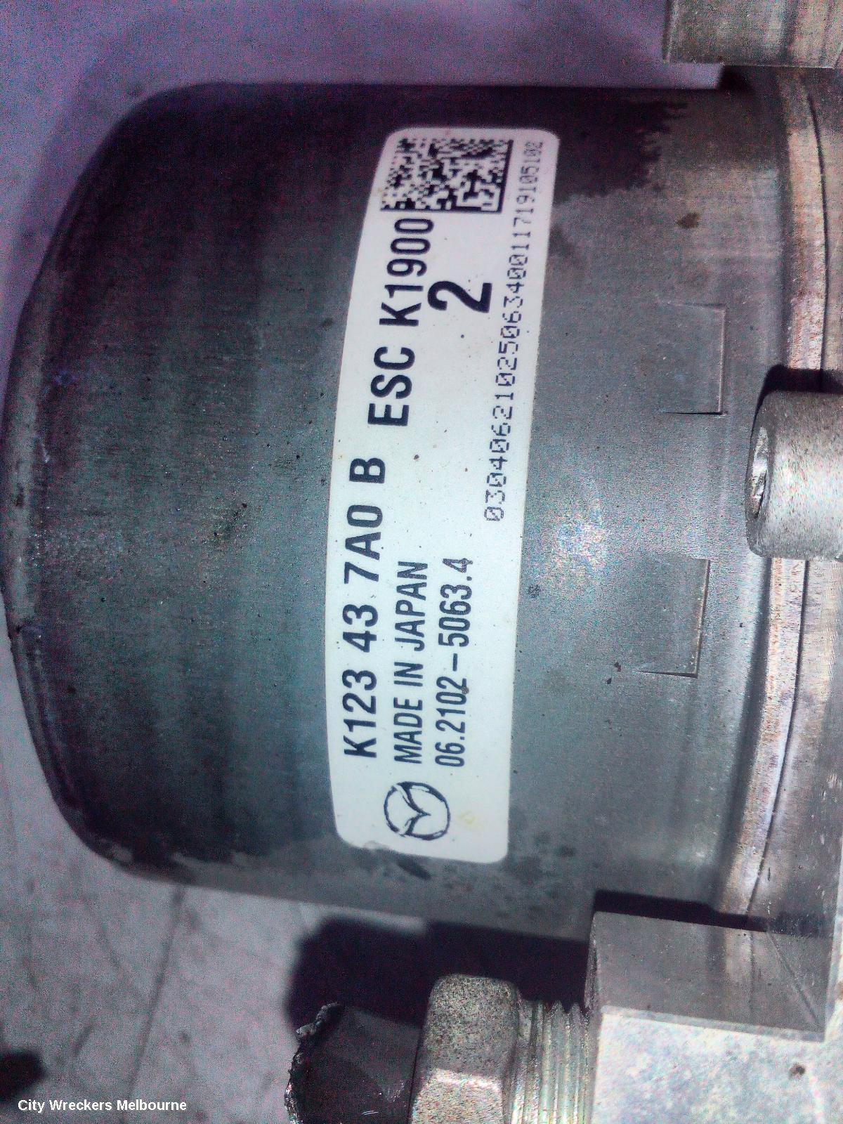 MAZDA CX5 ABS PUMP/MODULATOR, P/N K123437A0/K123437A0B, KF, 02/2017 - 11/2018