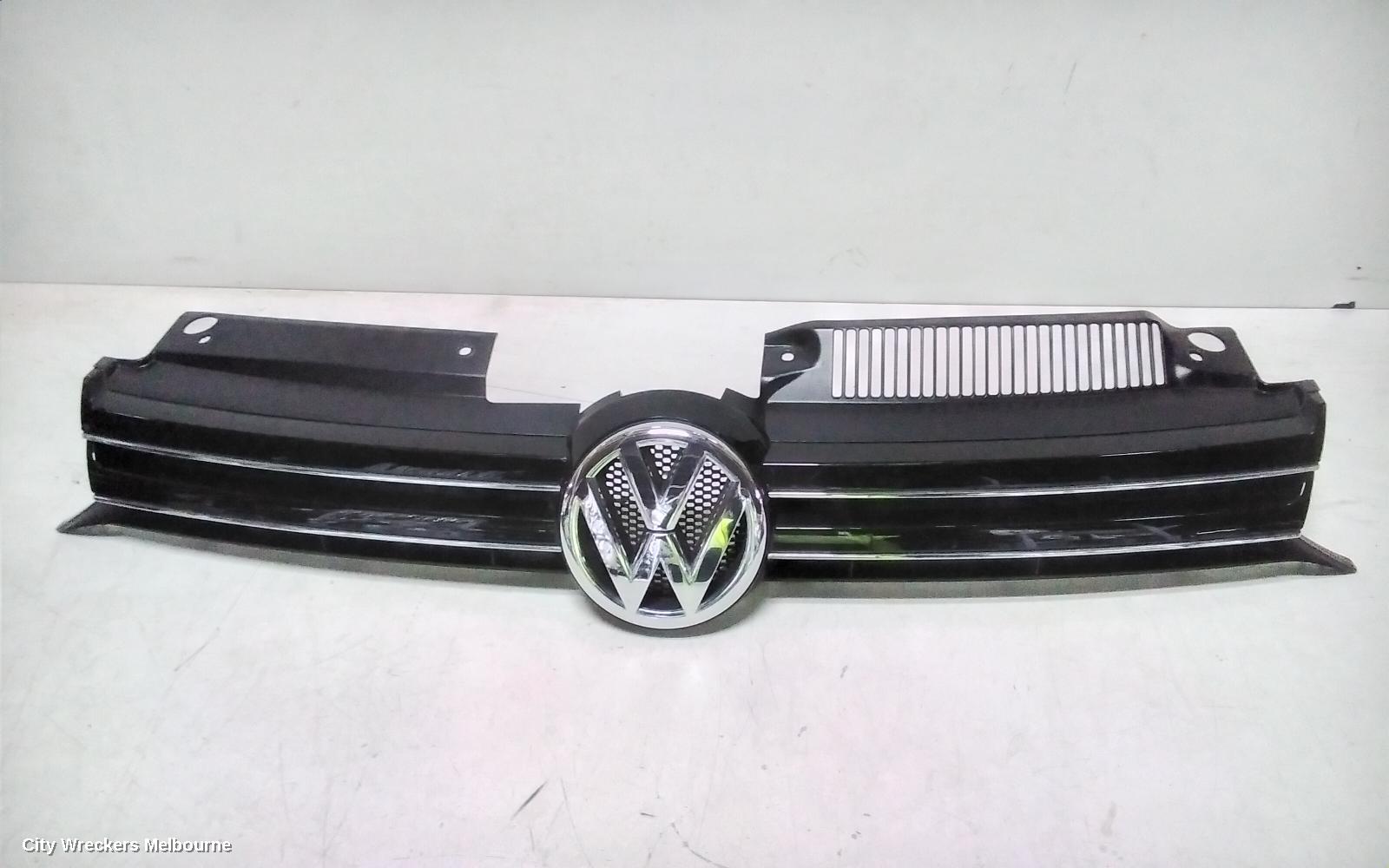 VOLKSWAGEN GOLF GRILLE, RADIATOR GRILLE, GEN 6, 5DR HATCH, BLACK/BLACK, 10/2008 - 03/2013