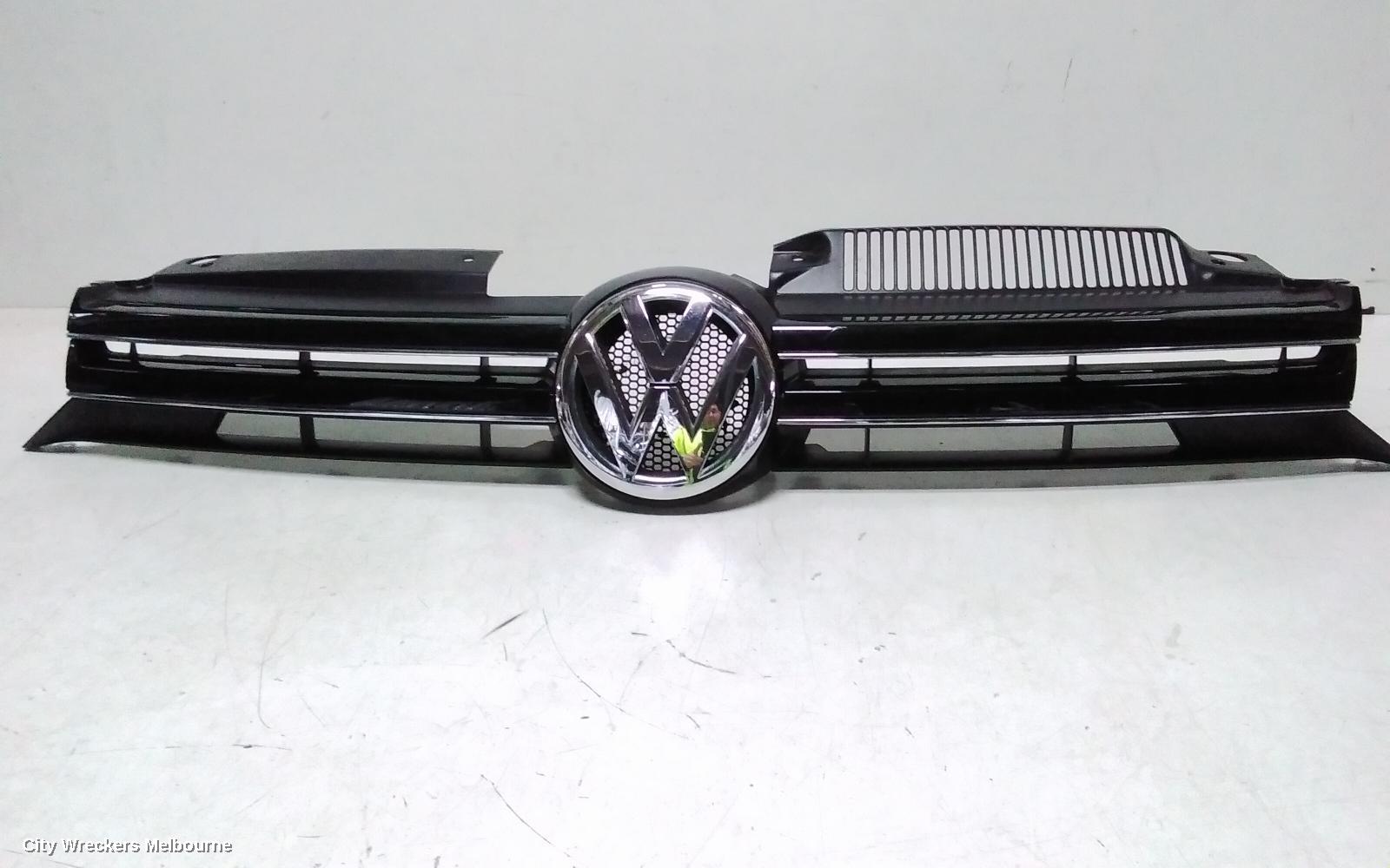 VOLKSWAGEN GOLF GRILLE, RADIATOR GRILLE, GEN 6, 5DR HATCH, BLACK/BLACK, 10/2008 - 03/2013