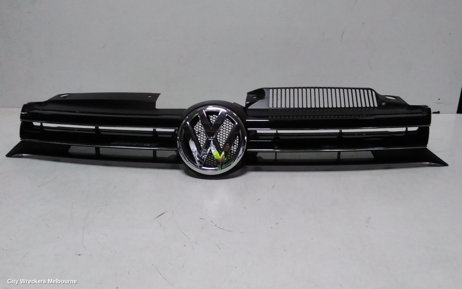 VOLKSWAGEN GOLF GRILLE, RADIATOR GRILLE, GEN 6, 5DR HATCH, BLACK/BLACK, 10/2008 - 03/2013