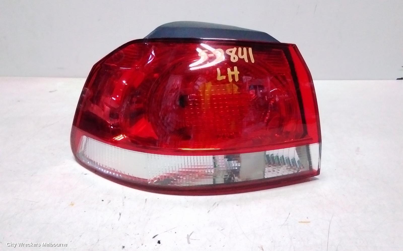 VOLKSWAGEN GOLF LEFT TAILLIGHT, GEN 5, HATCH, NON TINTED TYPE, 06/2004 - 02/2009