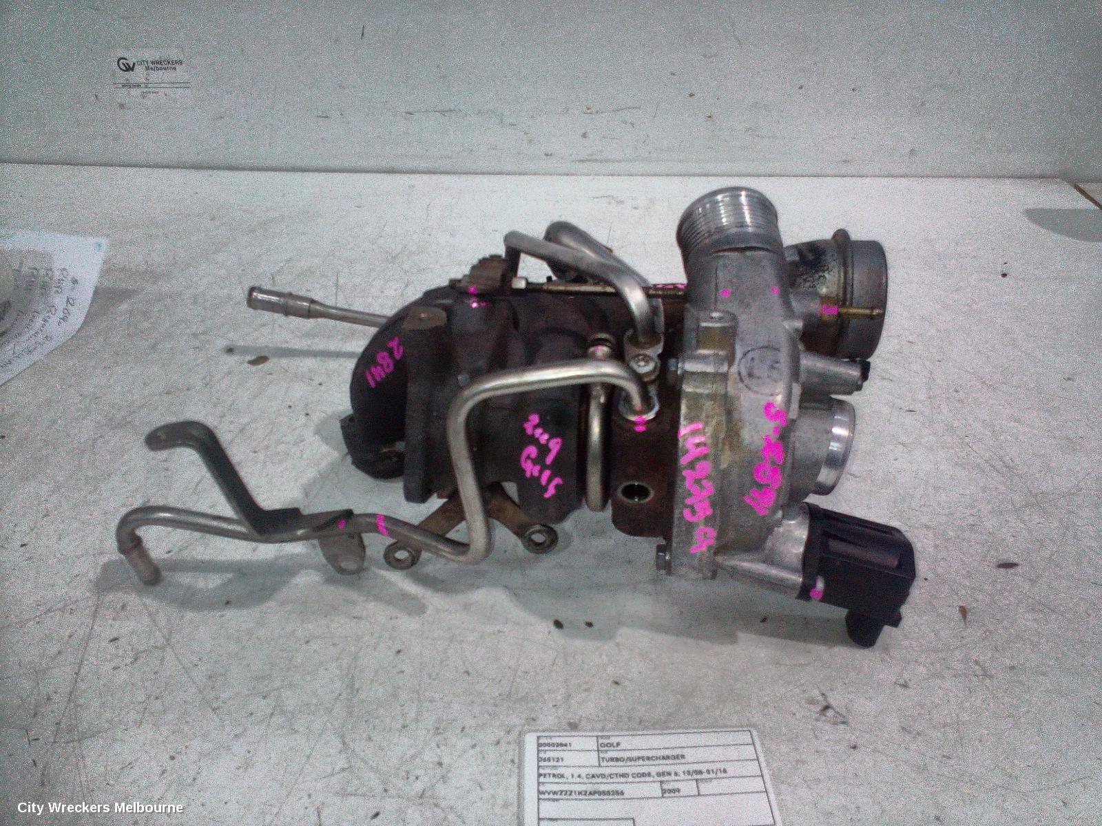 VOLKSWAGEN GOLF TURBO SUPERCHARGER, PETROL, 1.4, CAVD/CTHD CODE, GEN 6, 10/2008 - 01/2016