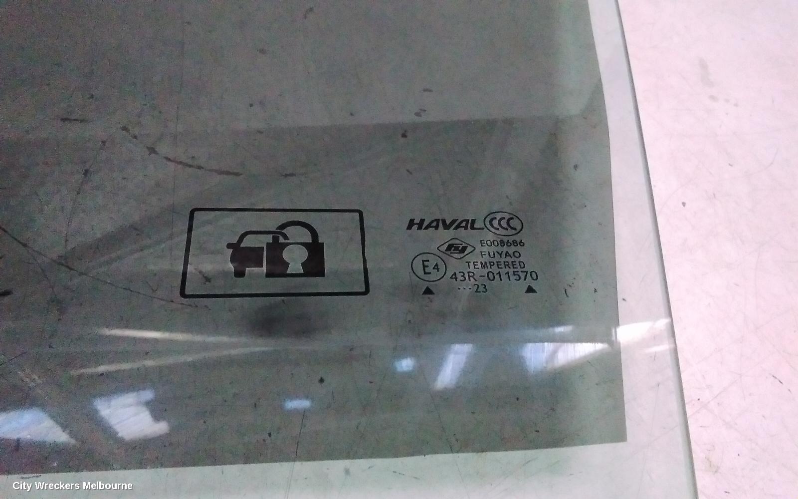 HAVAL JOLION LEFT FRONT DOOR WINDOW, A01, 02/2021 ONWARDS