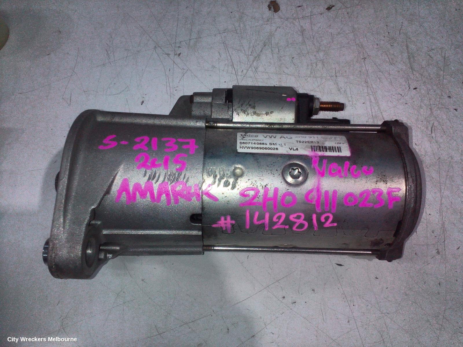 VOLKSWAGEN AMAROK STARTER, DIESEL, 2.0, 2H, 10/2010 - 09/2022