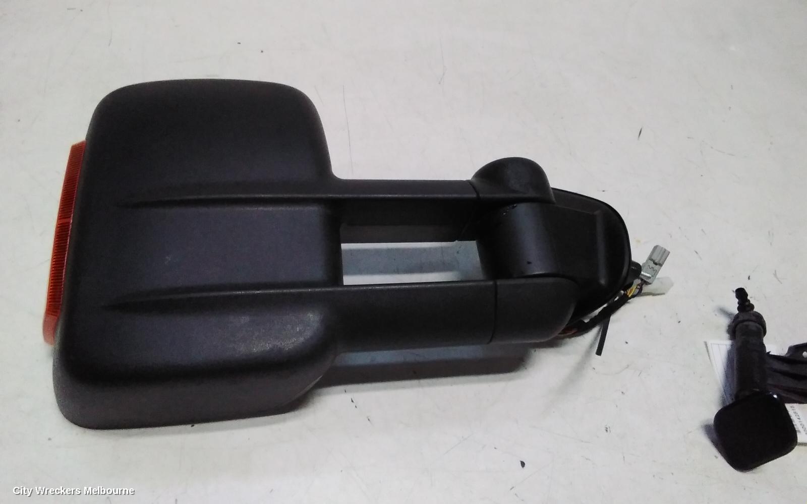 ISUZU DMAX RIGHT DOOR MIRROR, POWER, BLACK, W/ FLASHER TYPE, RA, 10/2008 - 07/2012