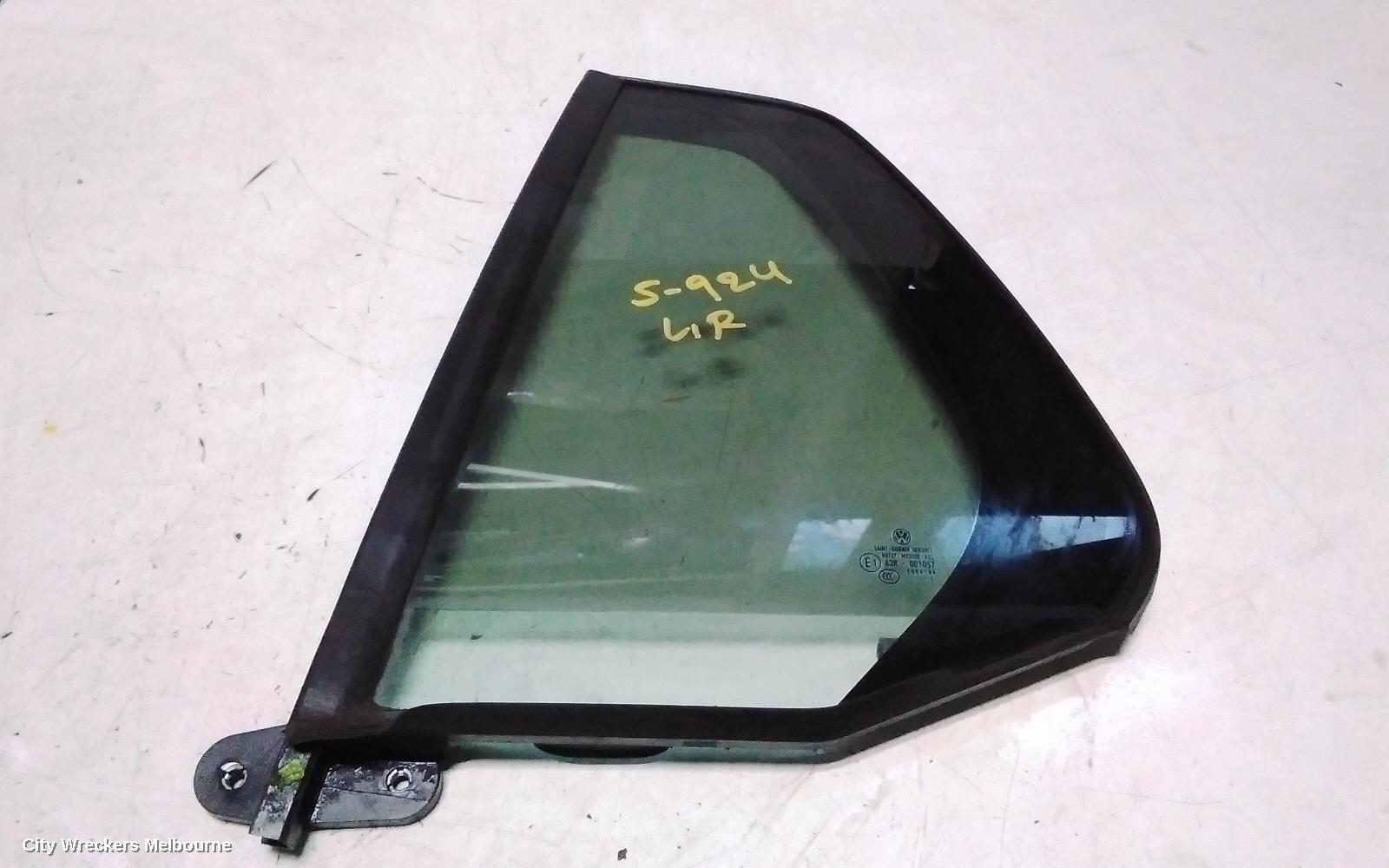VOLKSWAGEN GOLF LEFT REAR 1/4 DOOR GLASS, GEN 7, HATCH, TINTED, 11/2012 - 08/2020