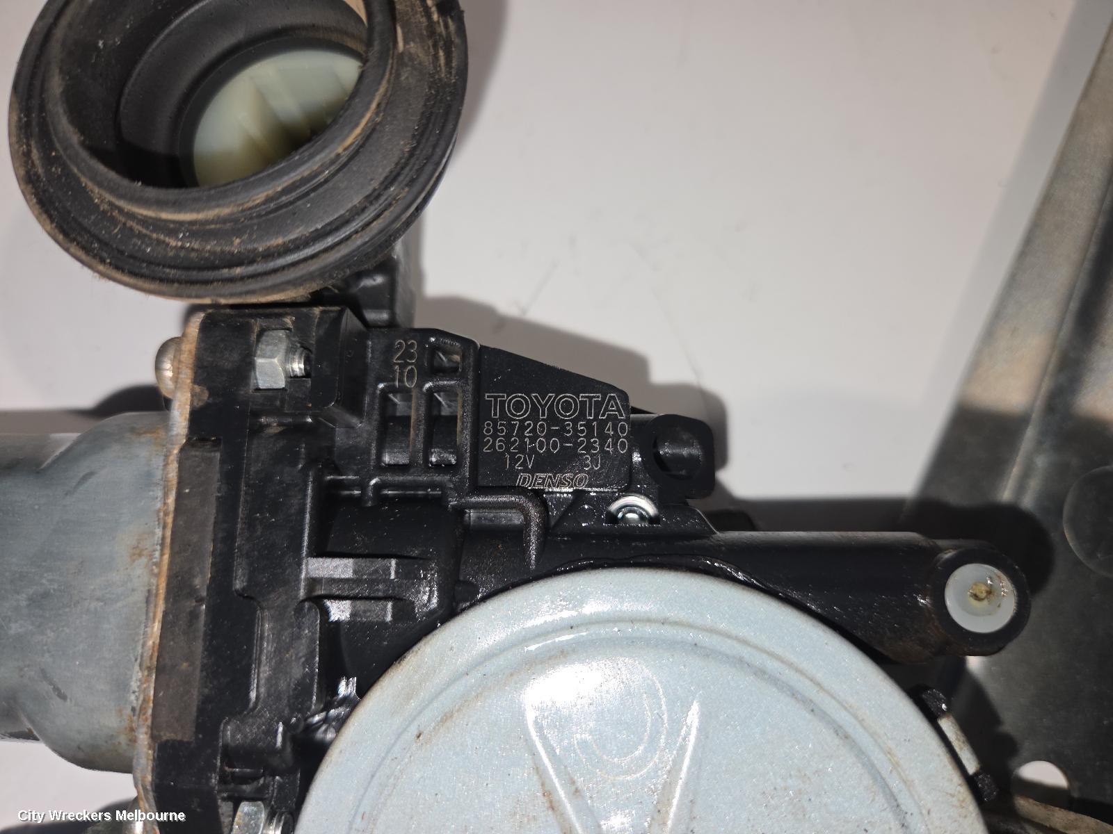 TOYOTA COROLLA RIGHT REAR WND REG/MOTOR, ZRE152/20153R, POWER, 03/2007 - 10/2013