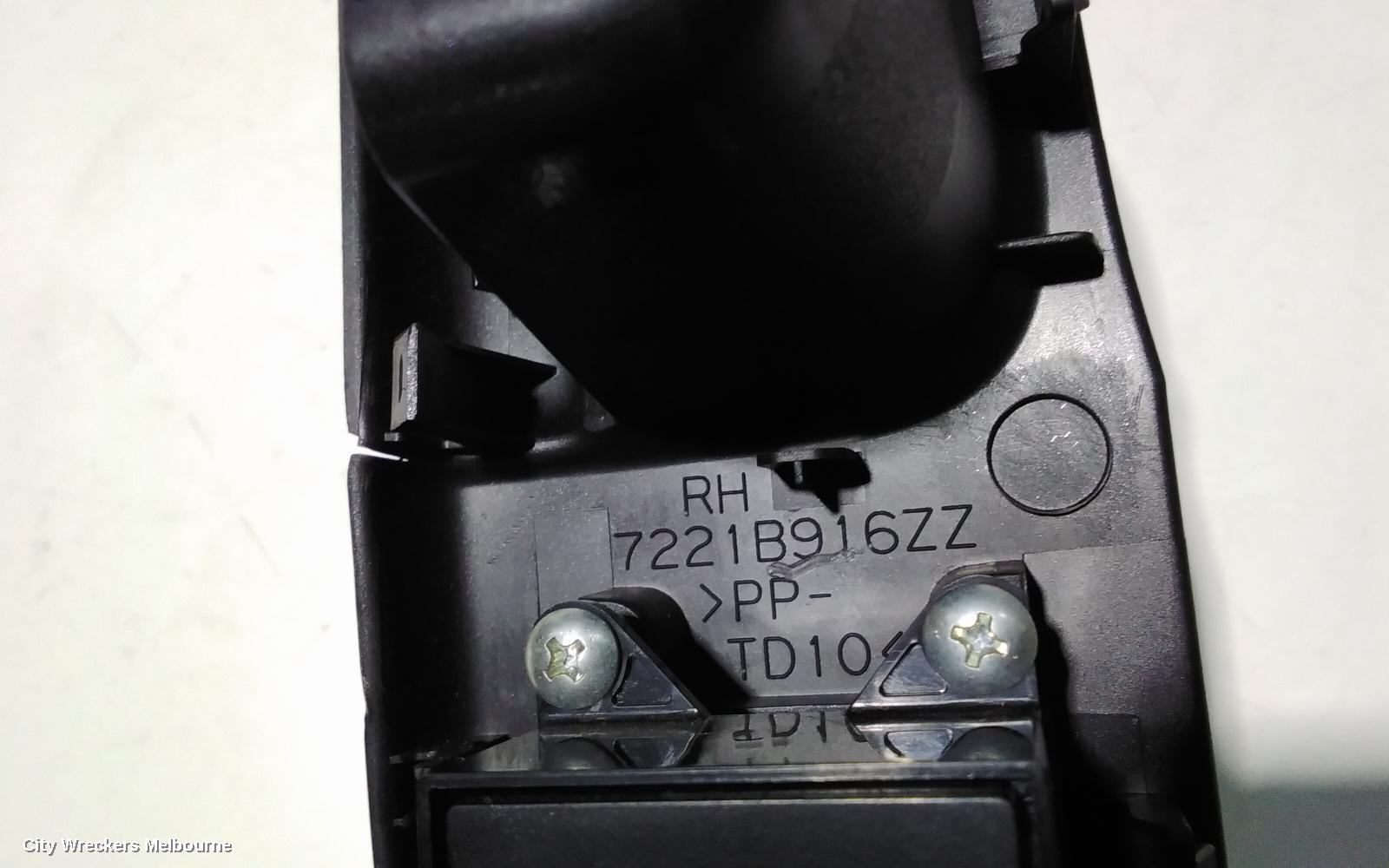 PEUGEOT 4008 PWR DR WIND SWITCH, RH FRONT (MASTER SWITCH), 04/2012 - 12/2017