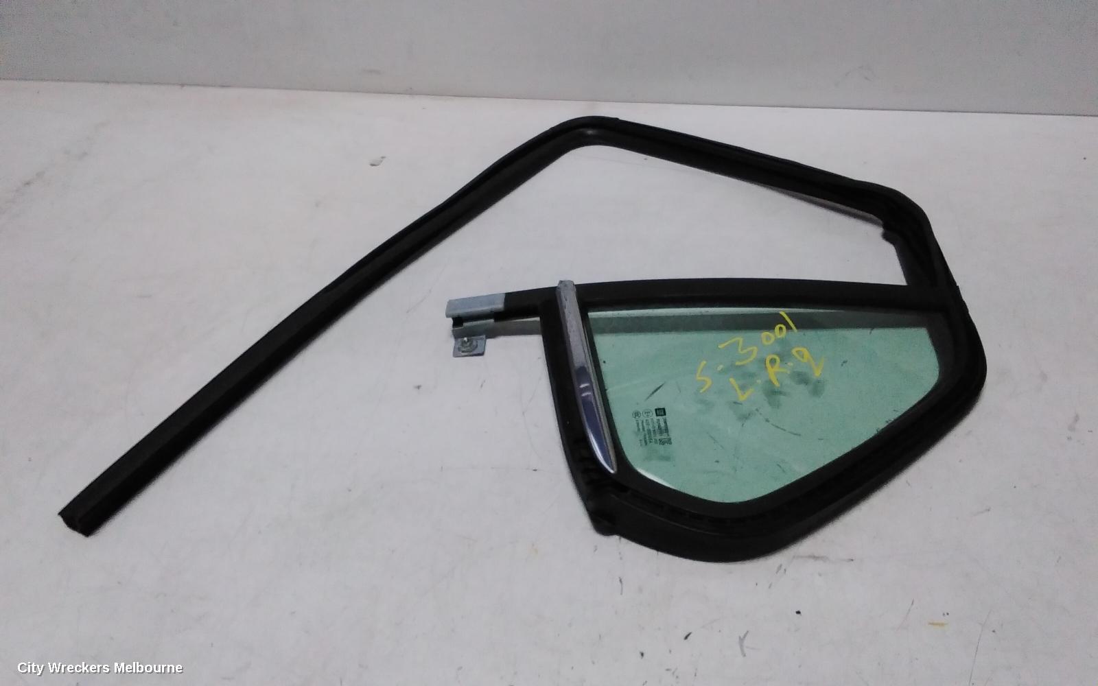 HOLDEN TRAX LEFT REAR 1/4 DOOR GLASS, TJ SERIES, 08/2013 - 12/2020