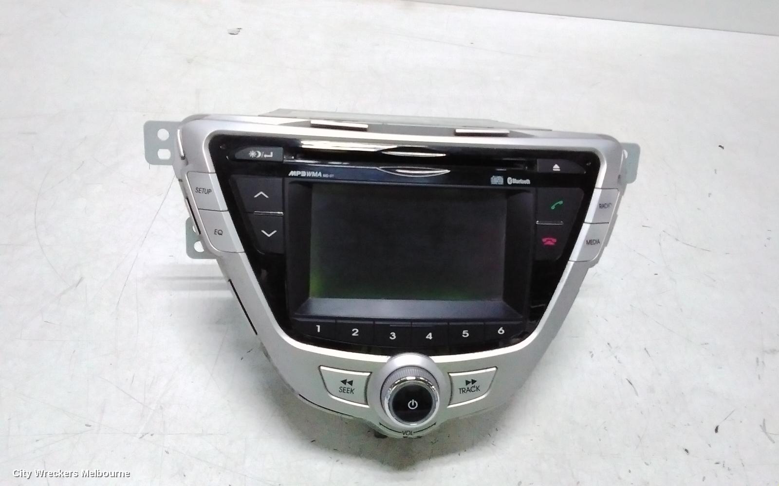 HYUNDAI ELANTRA RADIO/CD/DVD/SAT/TV, LARGE COLOUR DISPLAY SCREEN, SINGLE KNOB TYPE, MD, 03/2011 - 09/2013