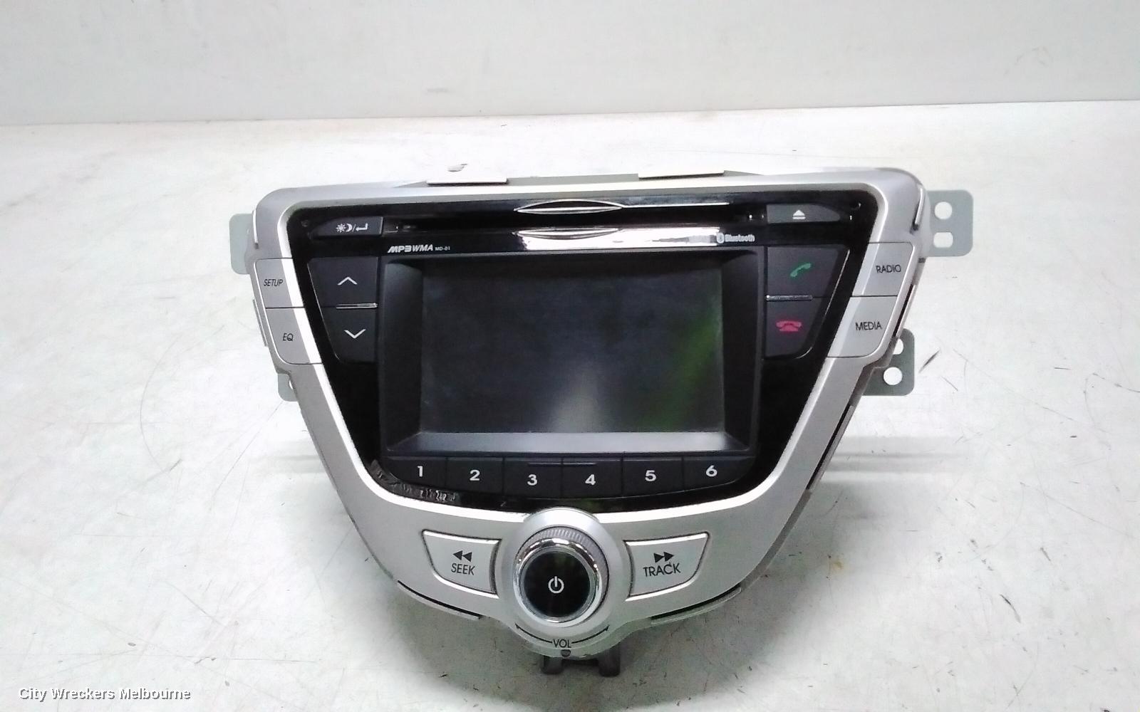 HYUNDAI ELANTRA RADIO/CD/DVD/SAT/TV, LARGE COLOUR DISPLAY SCREEN, SINGLE KNOB TYPE, MD, 03/2011 - 09/2013