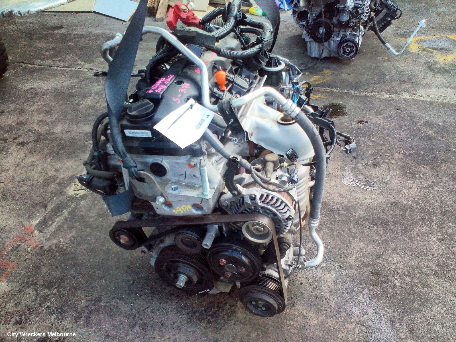 HONDA CIVIC ENGINE, PETROL, 1.8, 10TH GEN, 05/2016 - 08/2021