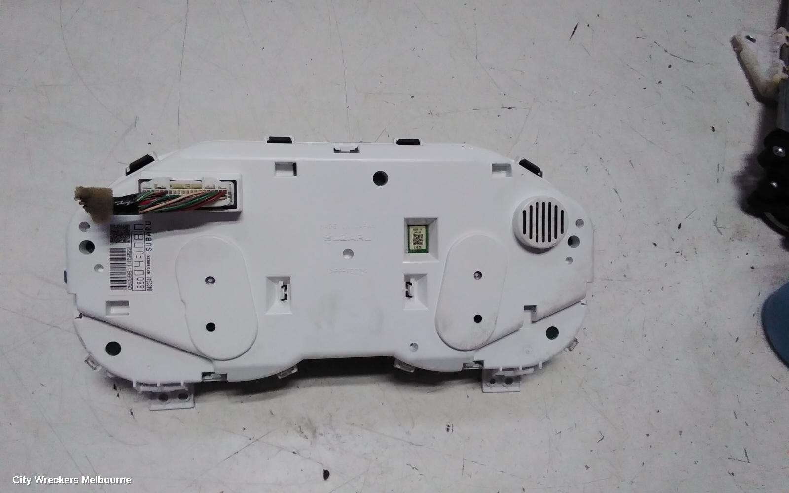 SUBARU IMPREZA INSTRUMENT CLUSTER, INSTRUMENT CLUSTER, AUTO T/M, NON TURBO, G4, 12/2011 - 08/2017