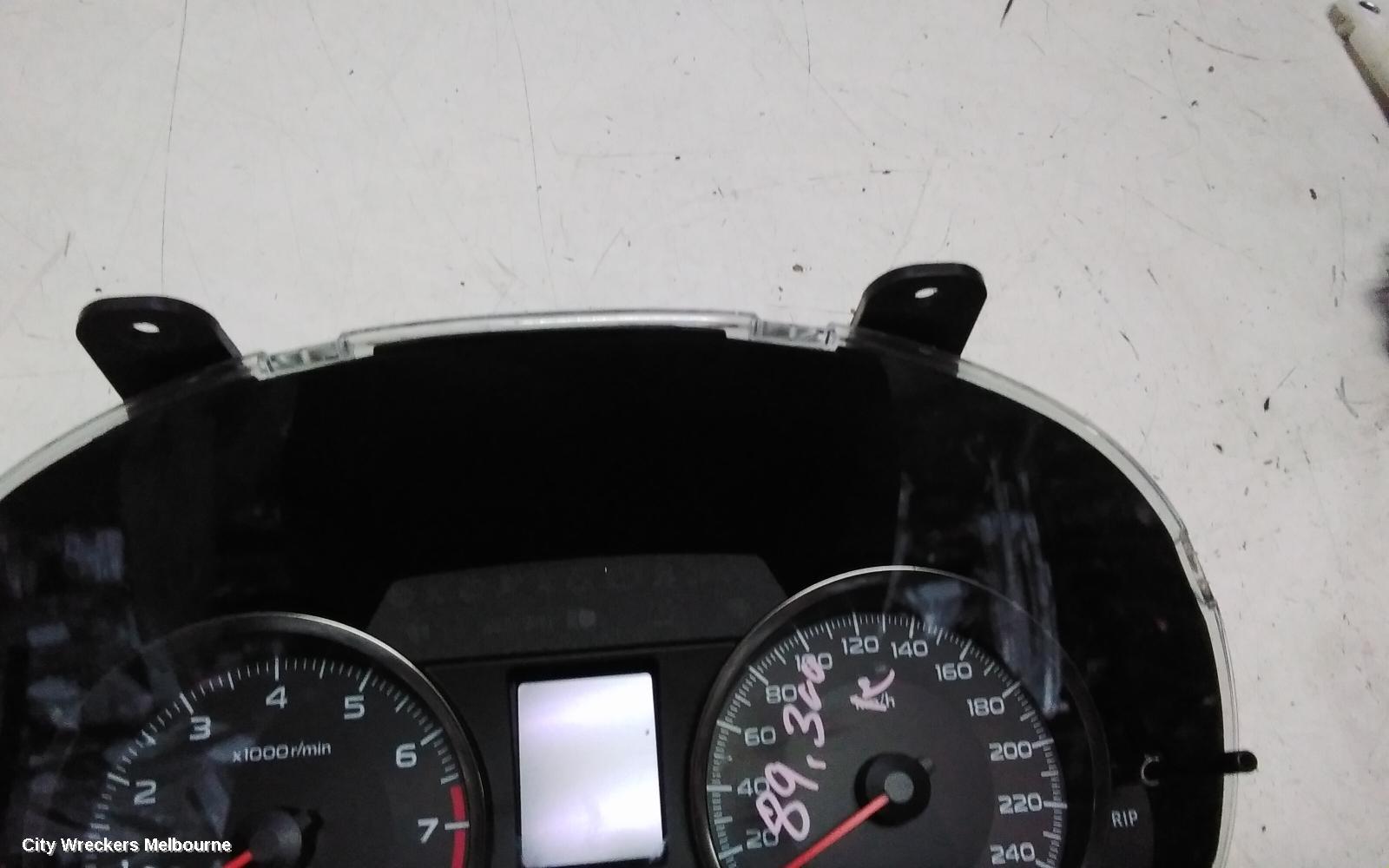 SUBARU IMPREZA INSTRUMENT CLUSTER, INSTRUMENT CLUSTER, AUTO T/M, NON TURBO, G4, 12/2011 - 08/2017