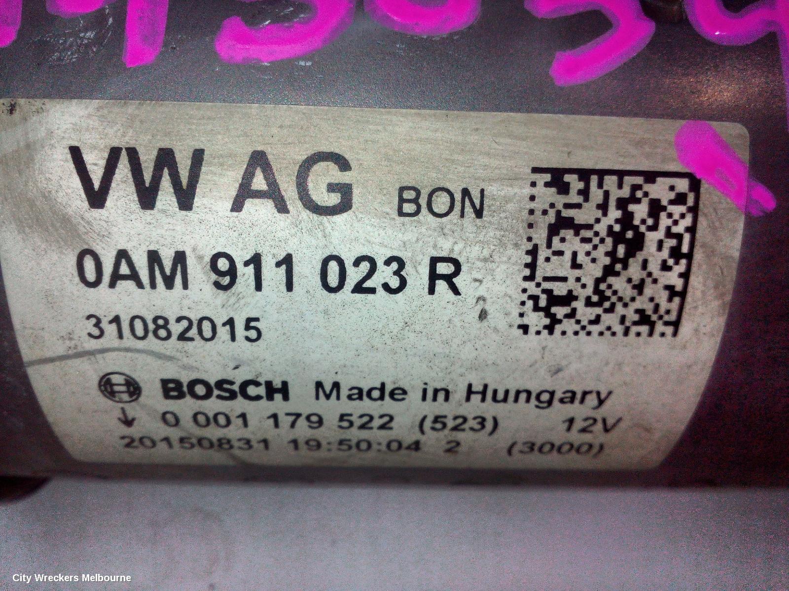 VOLKSWAGEN GOLF STARTER, PETROL, 1.4, AUTO T/M, BOSCH, GEN 7, 11/2012 - 08/2020