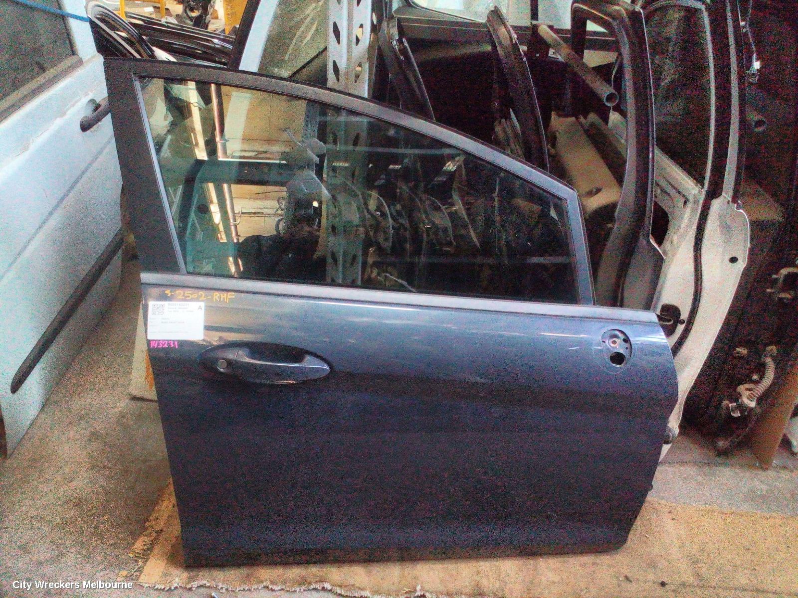 FORD FIESTA RIGHT FRONT DOOR, WT-WZ, SEDAN/5DR HATCH, 10/2010 - 12/2019