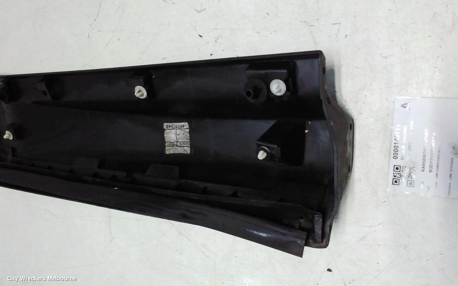 LAND ROVER RANGEROVER SPORT DOOR MOULD, LHR LOWER DOOR MOULD: 143111, L494, 12/2013 - 04/2022
