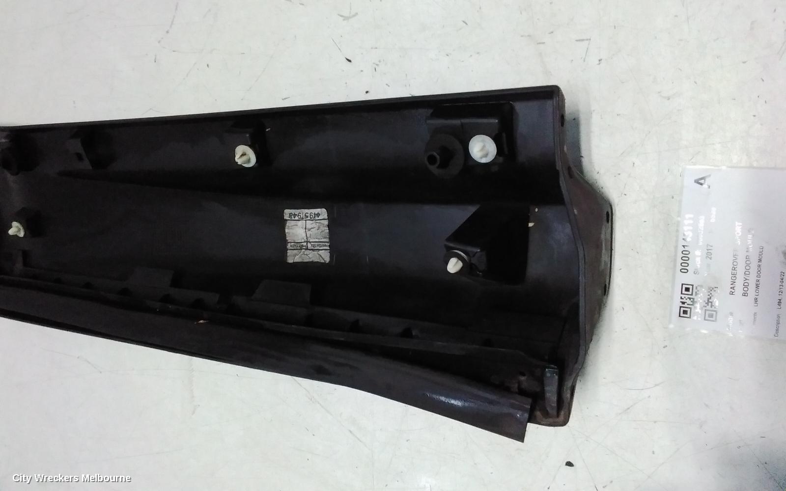 LAND ROVER RANGEROVER SPORT DOOR MOULD, LHR LOWER DOOR MOULD: 143111, L494, 12/2013 - 04/2022