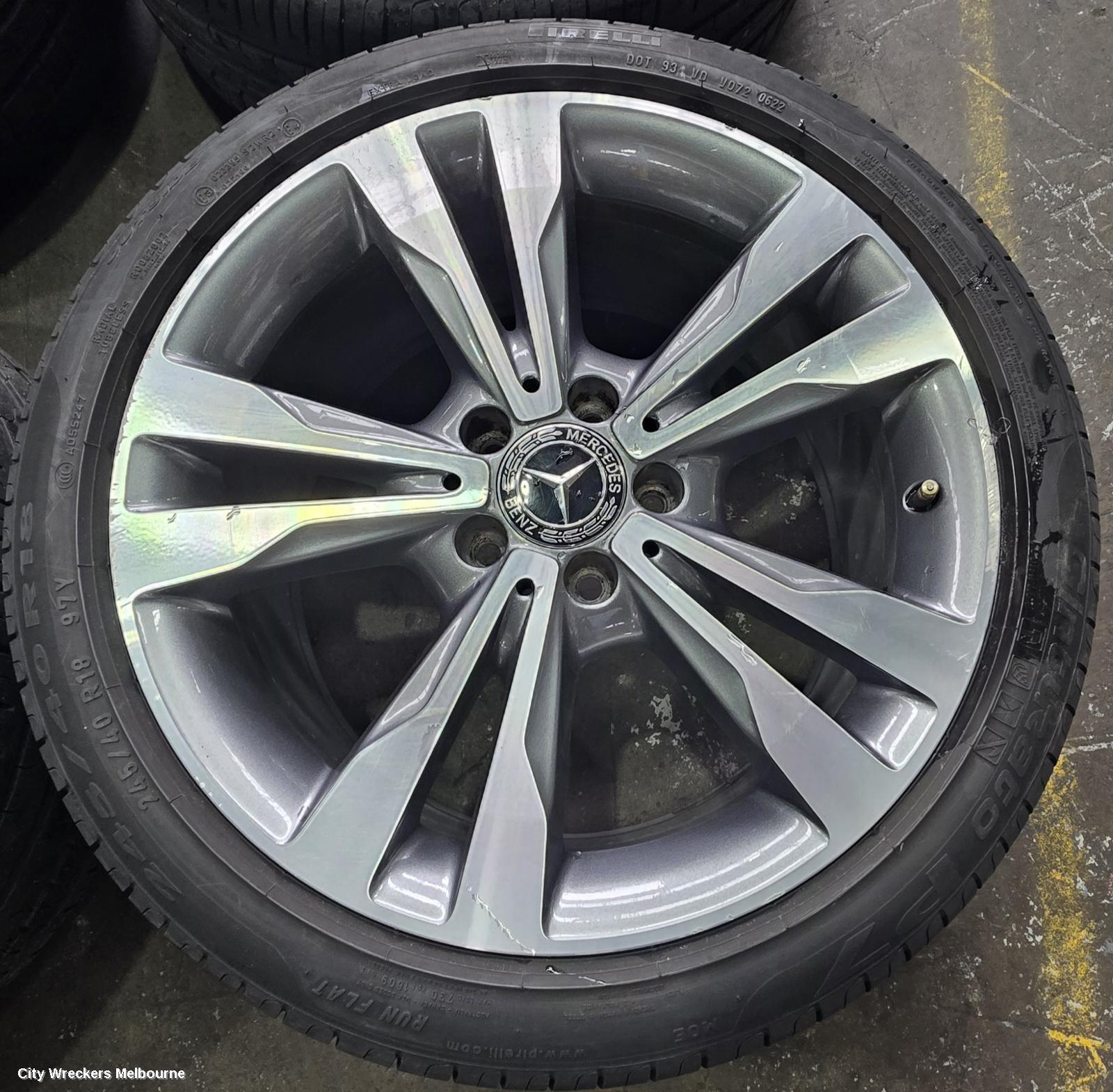 MERCEDES C CLASS WHEEL MAG, FACTORY, 18X7.5IN, 22R STAMPED ON WHEEL, FRONT, W205/S205, 06/2014 - 09/2021