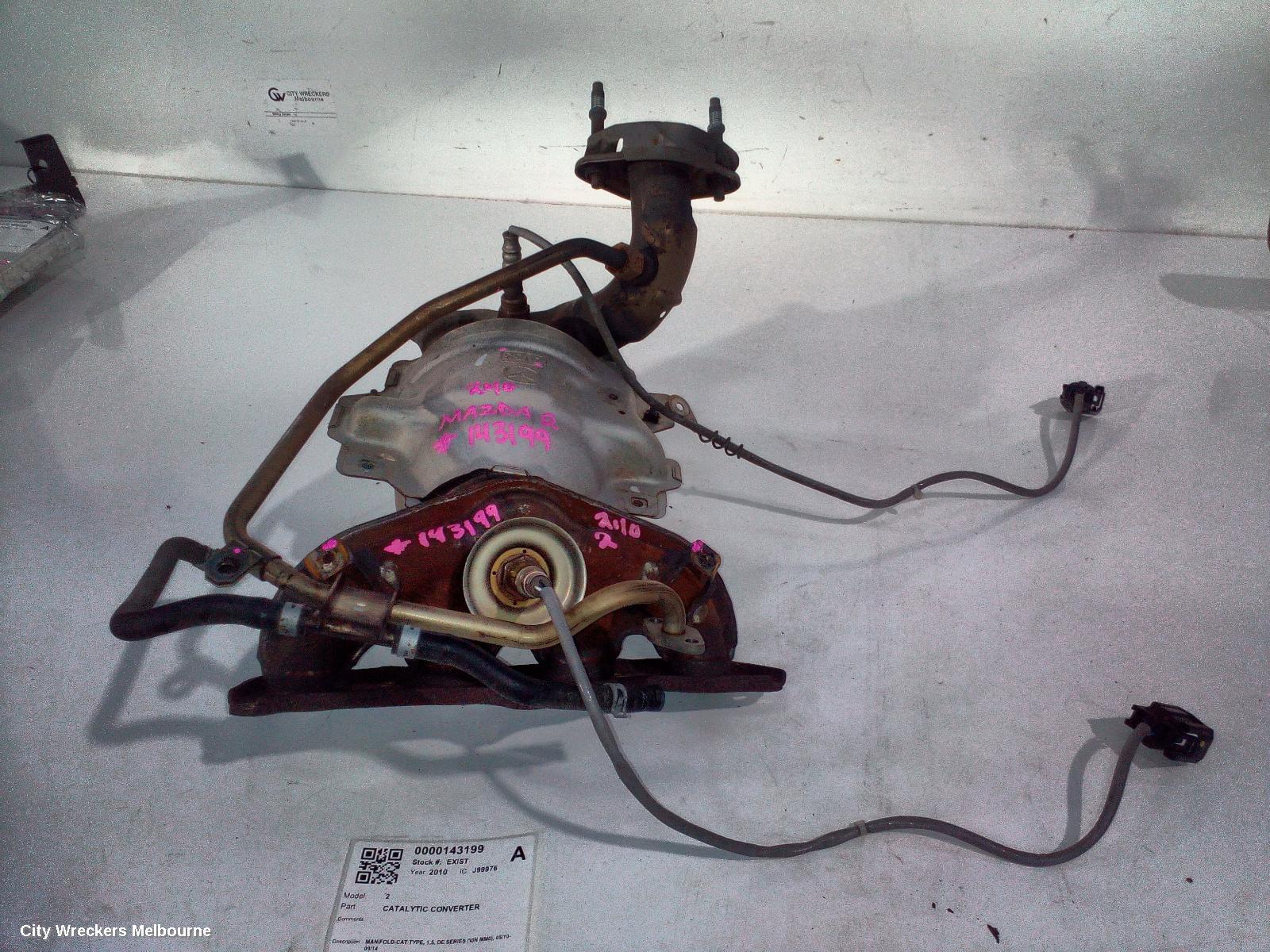 MAZDA 2 CATALYTIC CONVERTER, MANIFOLD-CAT TYPE, 1.5, DE SERIES (VIN MM0), 05/2010 - 09/2014