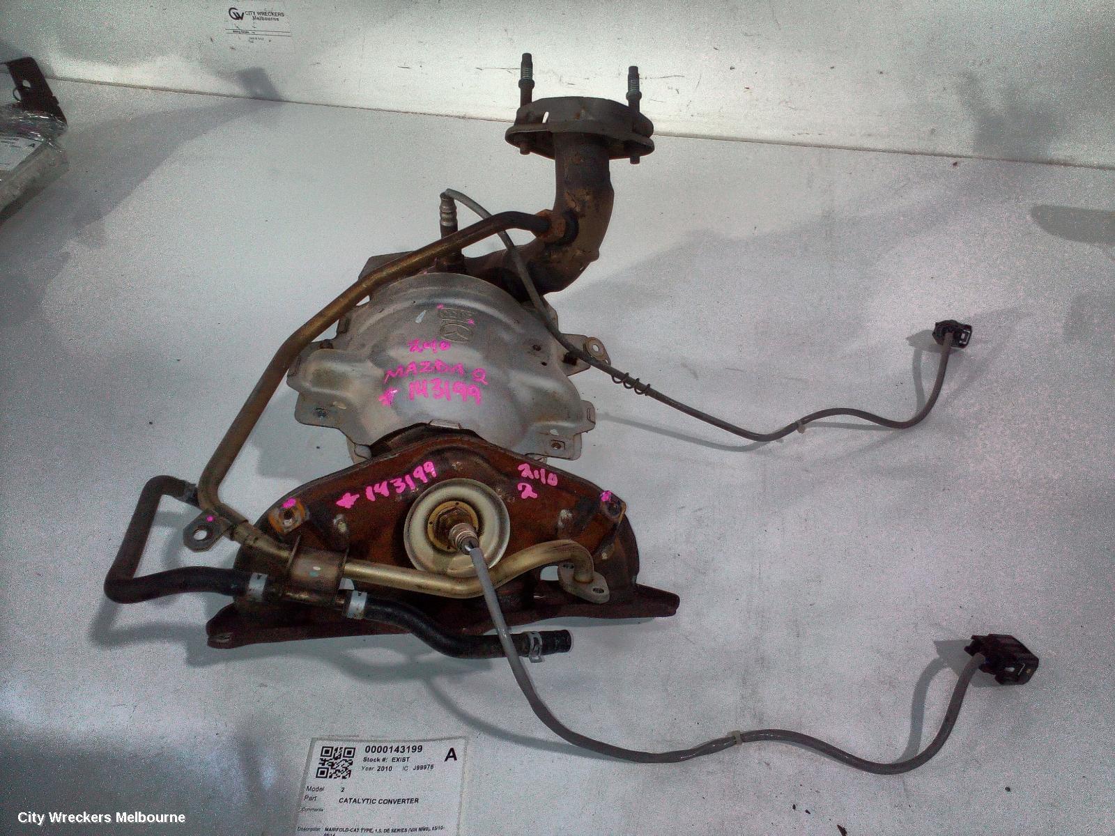 MAZDA 2 CATALYTIC CONVERTER, MANIFOLD-CAT TYPE, 1.5, DE SERIES (VIN MM0), 05/2010 - 09/2014