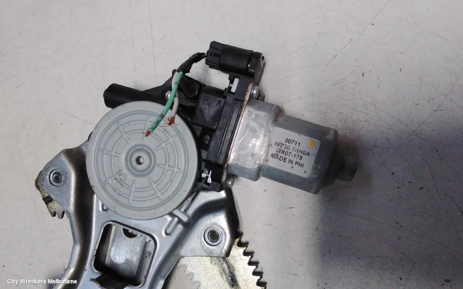 NISSAN MICRA RIGHT FRONT WINDOW REG/MOTOR, K13, POWER, 2 PIN TYPE, 11/2010 - 12/2016