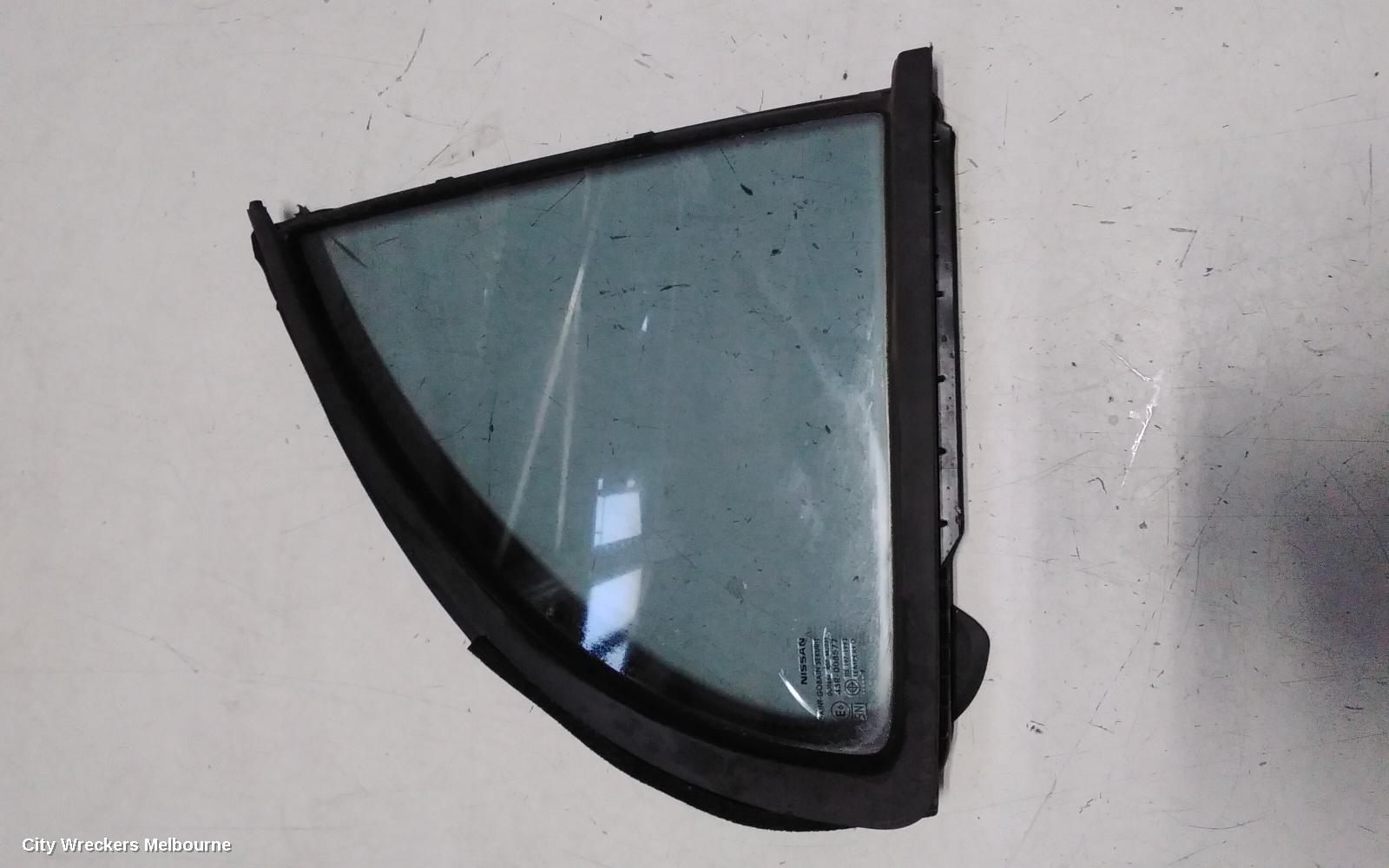 NISSAN MICRA RIGHT REAR 1/4 DOOR GLASS, K13, 11/2010 - 12/2016