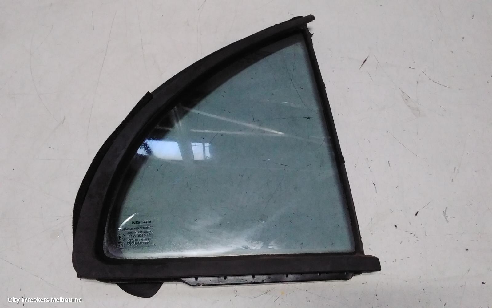 NISSAN MICRA RIGHT REAR 1/4 DOOR GLASS, K13, 11/2010 - 12/2016