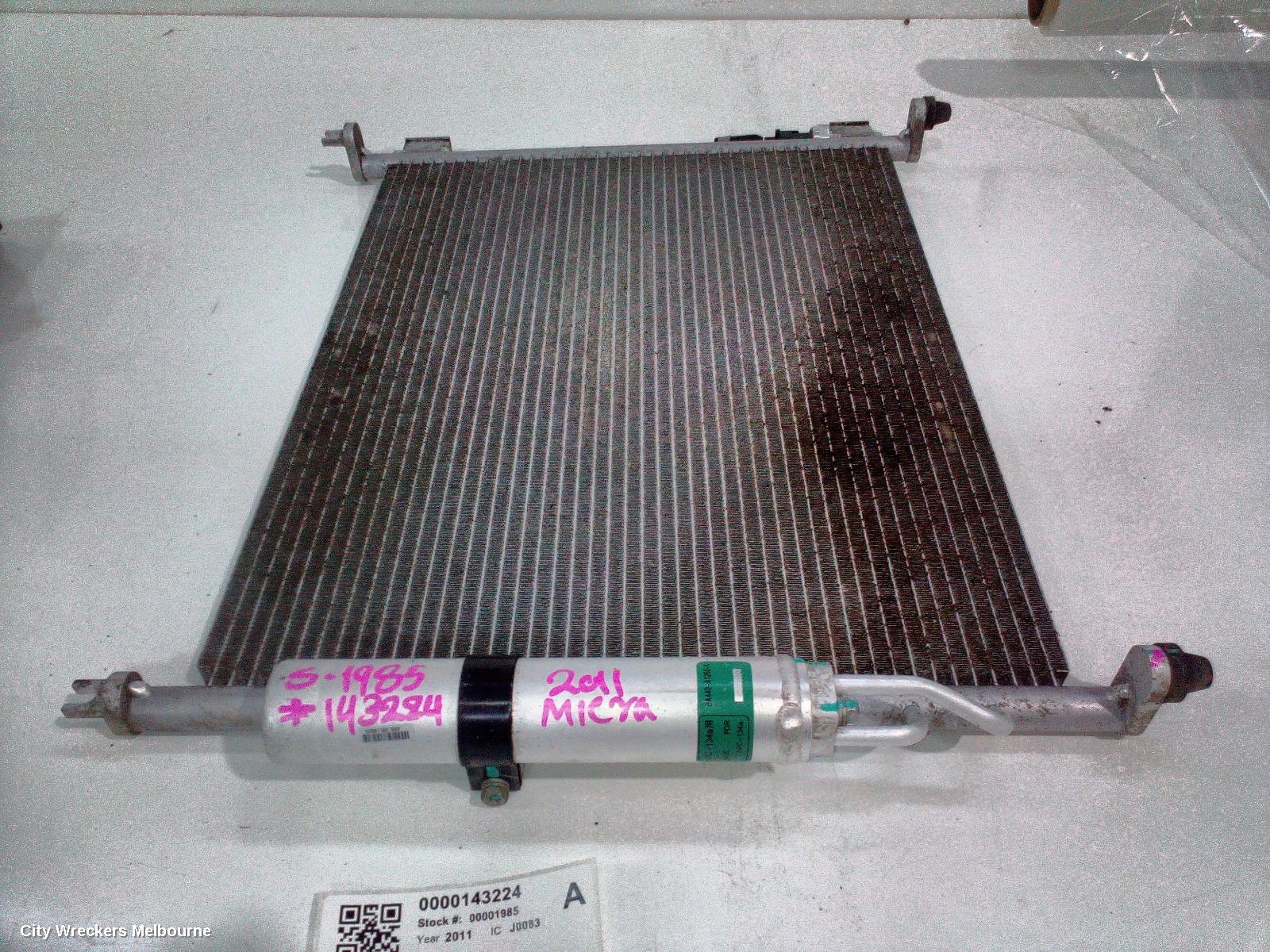 NISSAN MICRA A/C CONDENSER, K13, 1.2, VIN MNT/MHB, 10/2010 - 11/2012