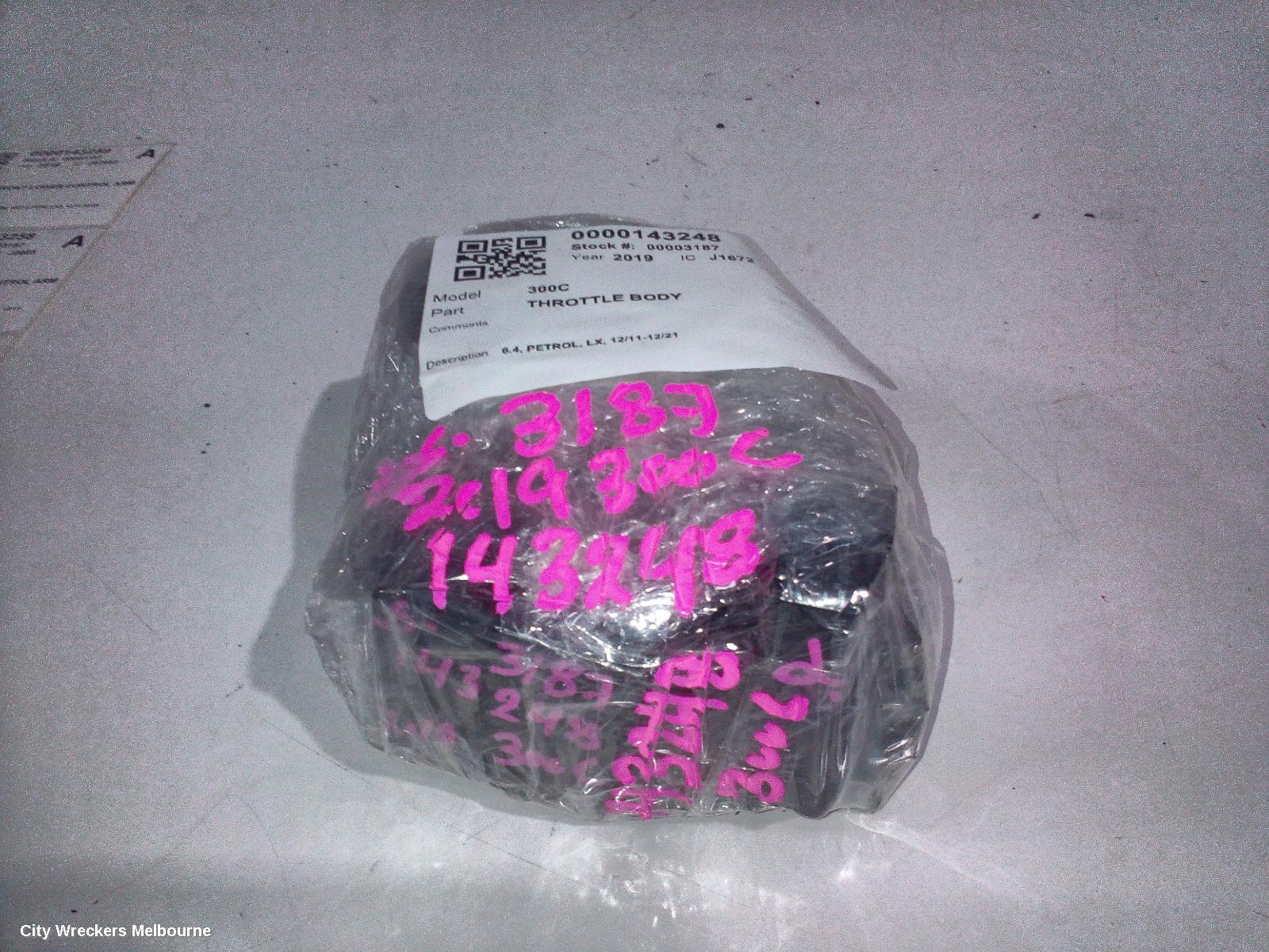 CHRYSLER 300C THROTTLE BODY, 6.4, PETROL, LX, 12/2011 - 12/2021