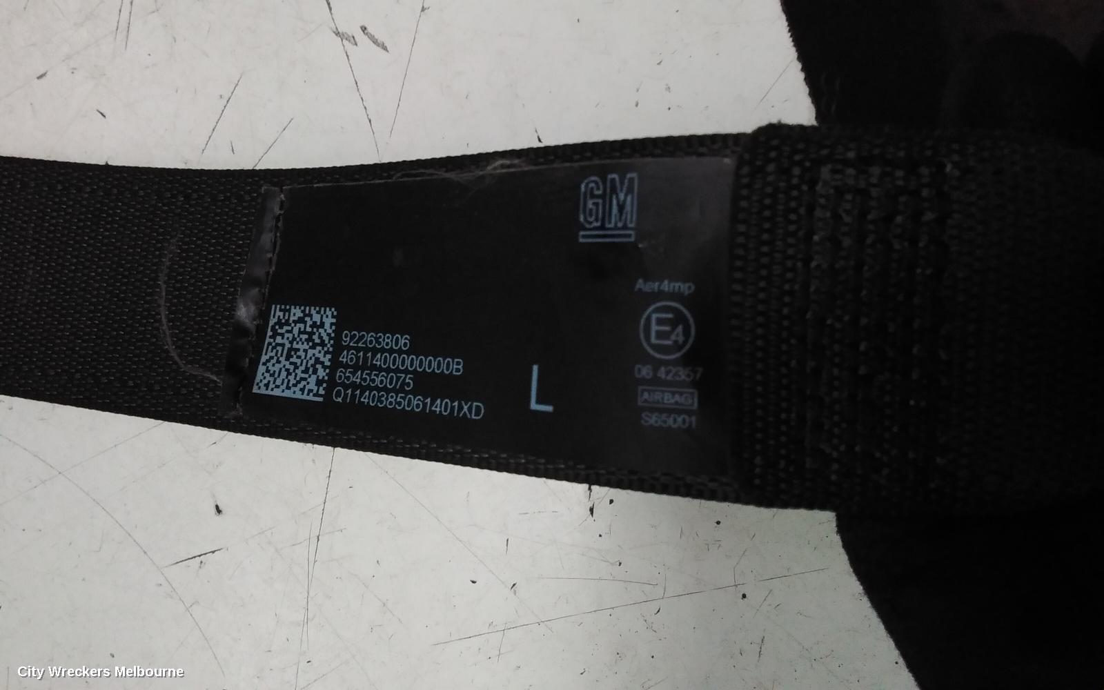 HOLDEN COMMODORE SEATBELT/STALK, LH FRONT, SEAT BELT STALK ONLY, VF, 05/2013 - 12/2017