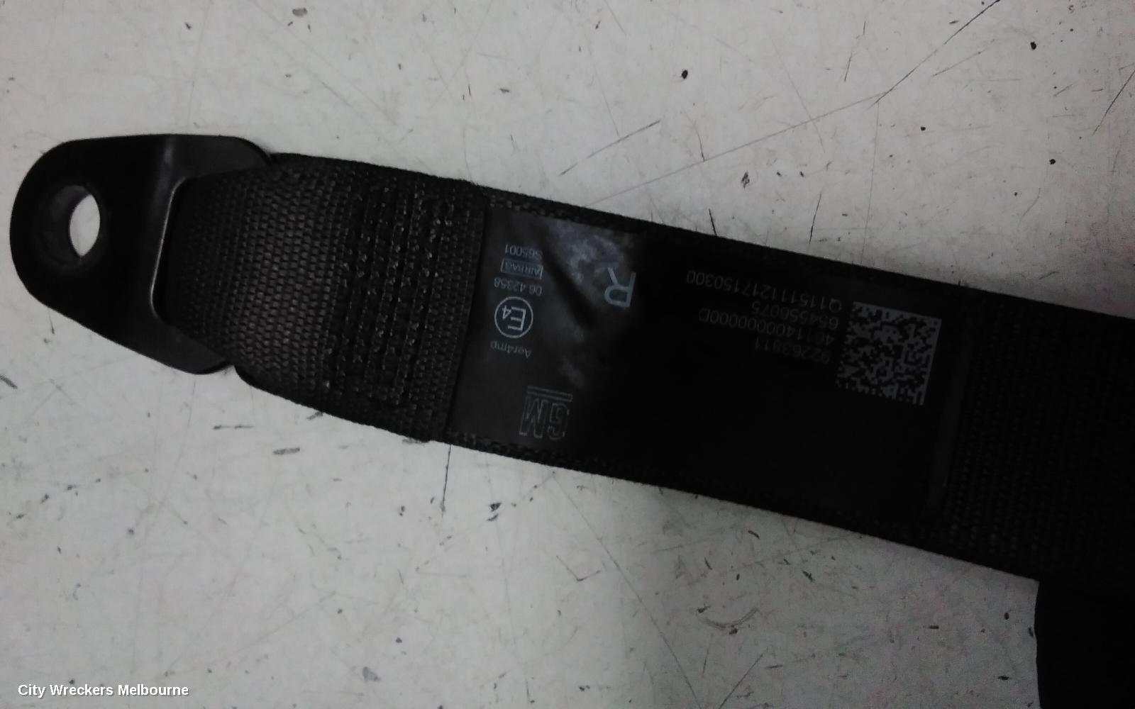 HOLDEN COMMODORE SEATBELT/STALK, RH FRONT, SEAT BELT ONLY, VF, 05/2013 - 12/2017