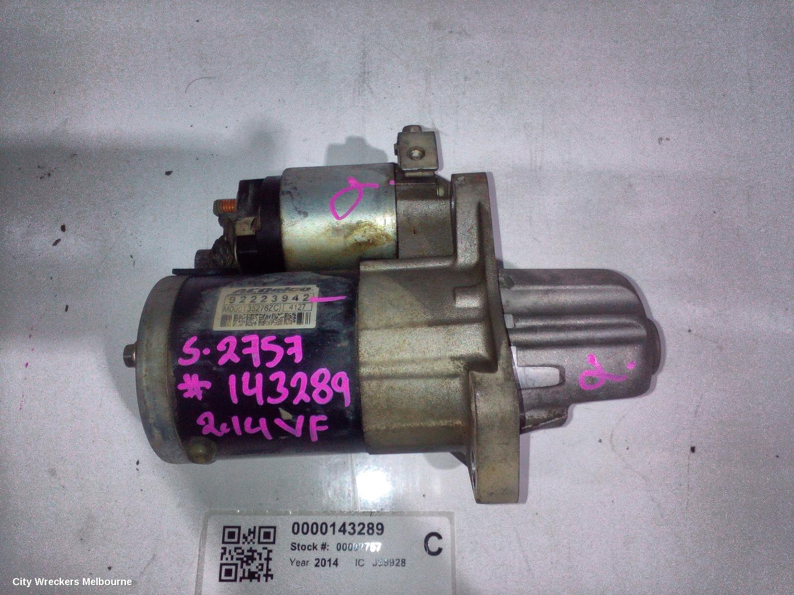HOLDEN COMMODORE STARTER, 3.6, LFX/LWR, VF, 05/2013 - 12/2017