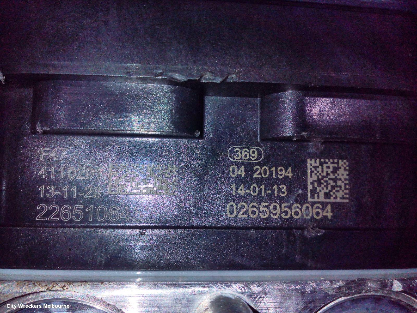 HOLDEN COMMODORE ABS PUMP/MODULATOR, VF, NON TRACTION CONTROL TYPE, 05/2013 - 12/2017