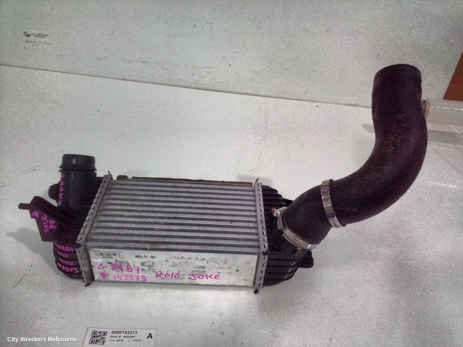 NISSAN JUKE INTERCOOLER, PETROL, 1.6, MR16DDT, TURBO, F15, 06/2010 - 12/2019