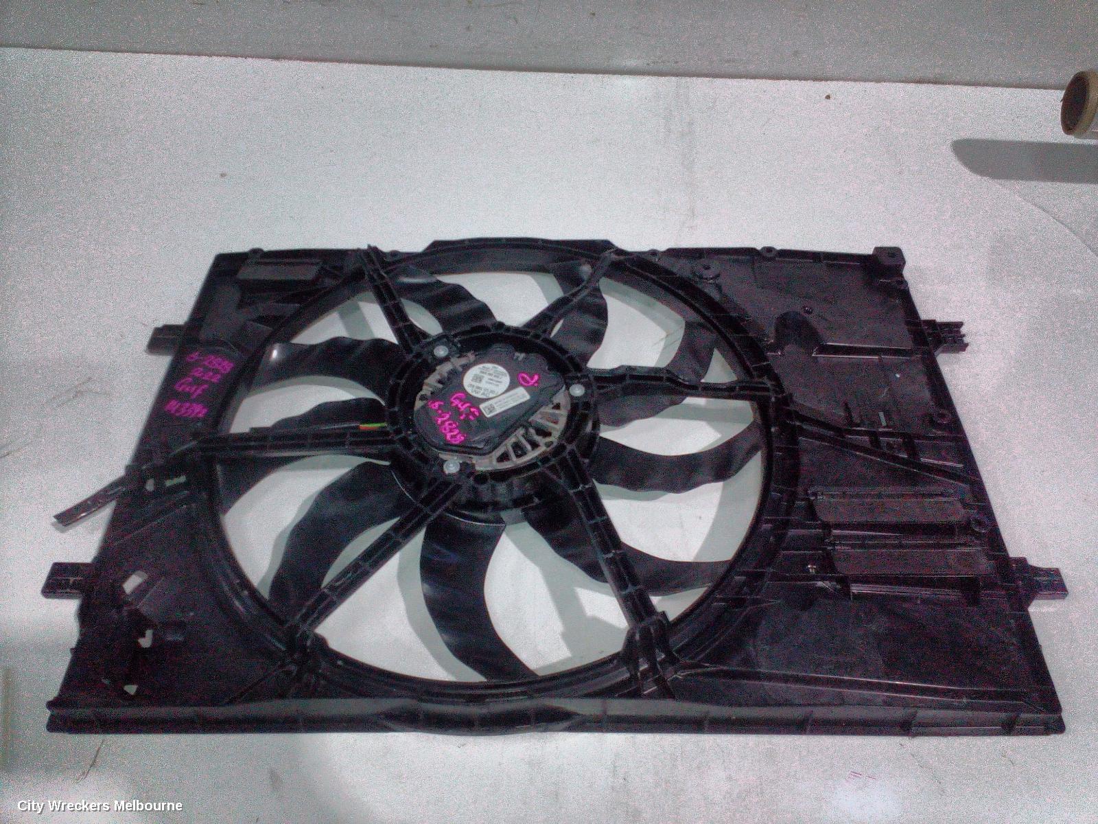 VOLKSWAGEN GOLF FAN, GEN 8, SINGLE FAN ASSY, PETROL, 1.4, TURBO, DJKA CODE, 400 WATT, 09/2020 ONWARDS