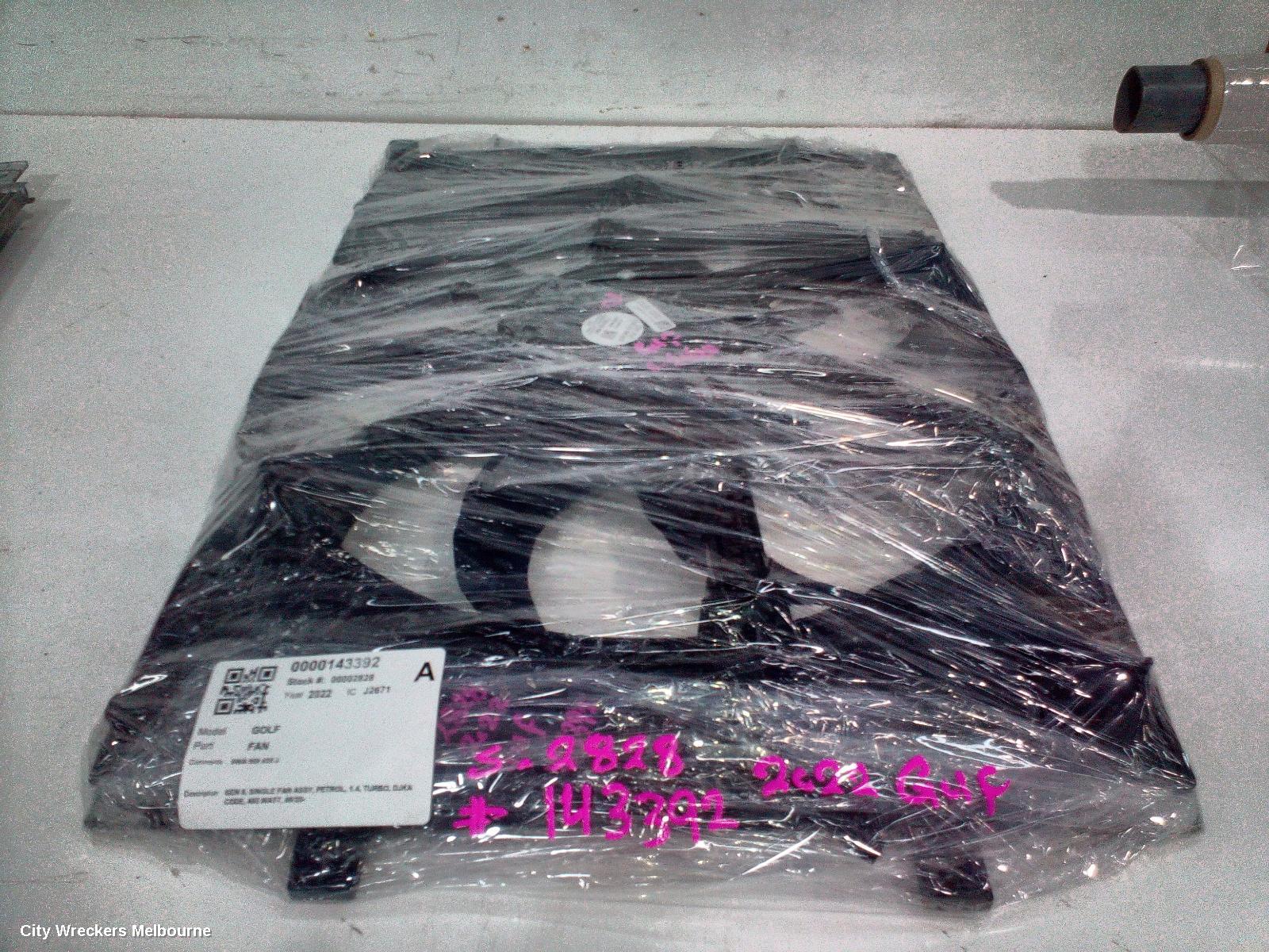 VOLKSWAGEN GOLF FAN, GEN 8, SINGLE FAN ASSY, PETROL, 1.4, TURBO, DJKA CODE, 400 WATT, 09/2020 ONWARDS