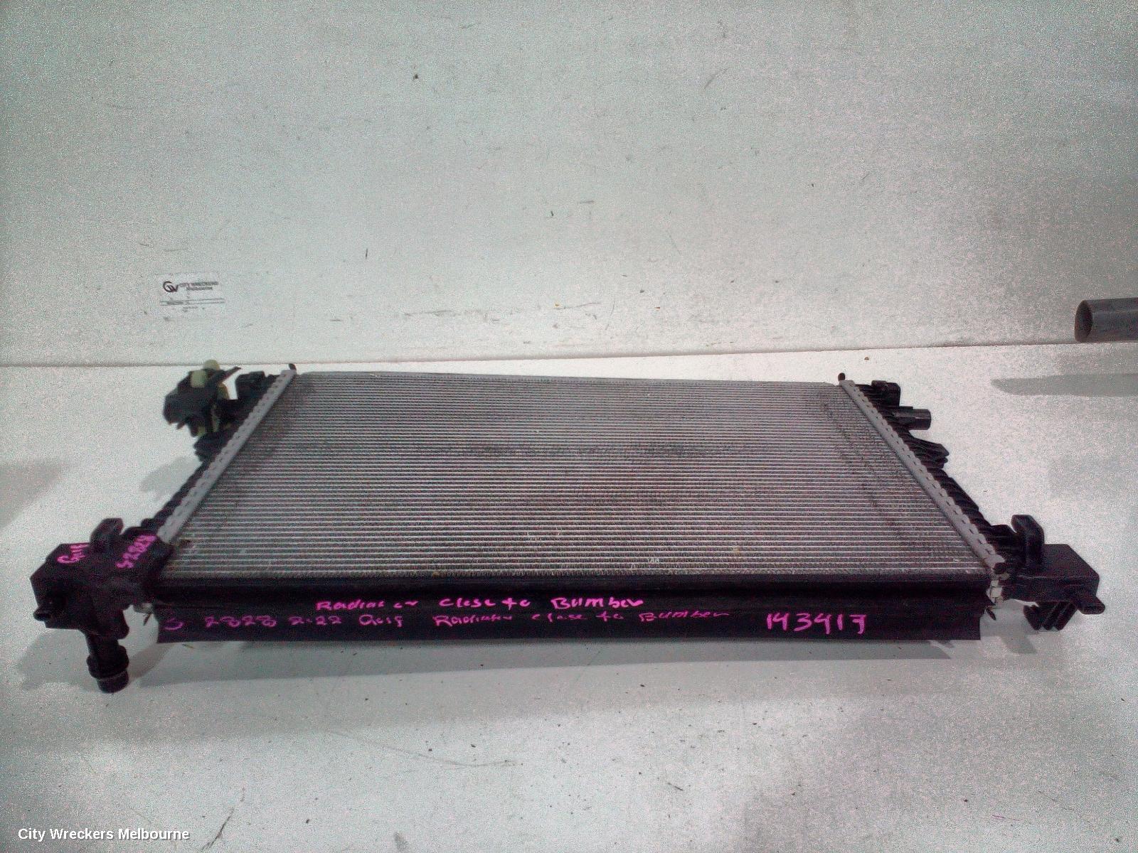 VOLKSWAGEN GOLF RADIATOR, SECONDARY RADIATOR (CLOSEST TO BUMPER), PETROL, 1.4, TURBO, GEN 8, 09/2020 ONWARDS