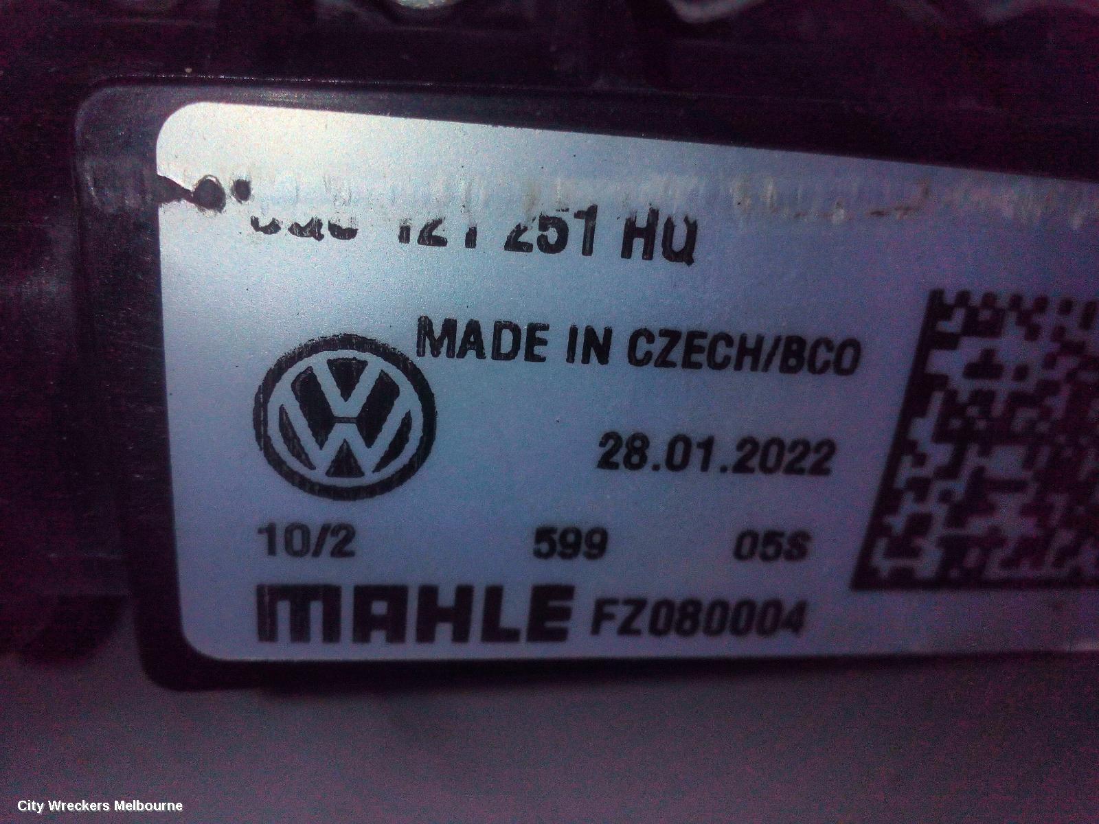 VOLKSWAGEN GOLF RADIATOR, SECONDARY RADIATOR (CLOSEST TO BUMPER), PETROL, 1.4, TURBO, GEN 8, 09/2020 ONWARDS