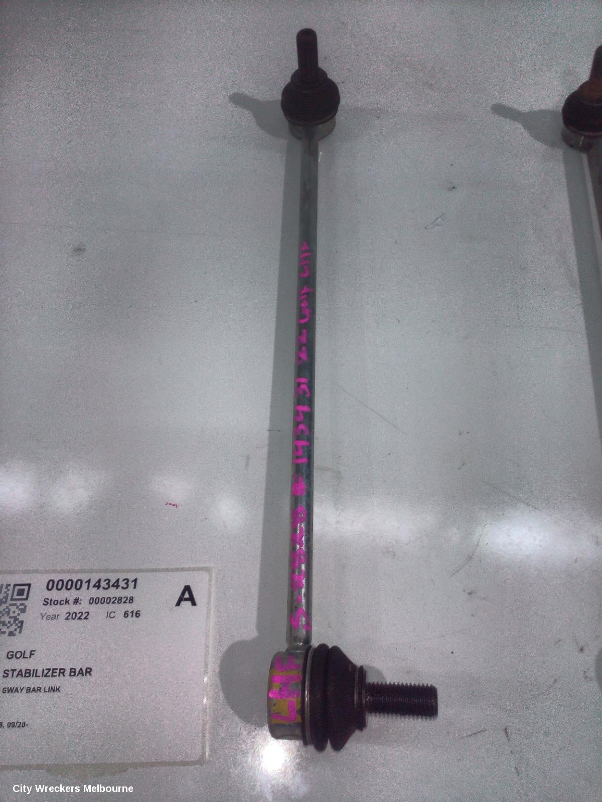VOLKSWAGEN GOLF STABILISER BAR, GEN 8, 09/2020 ONWARDS