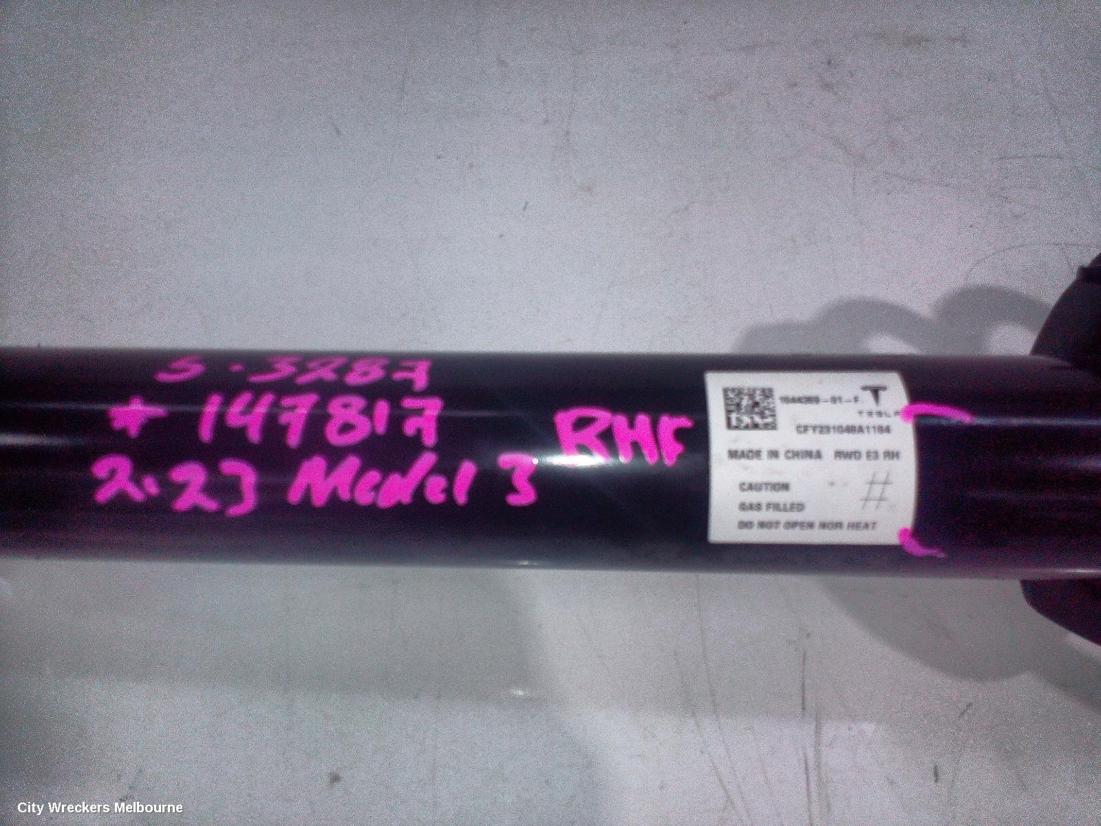 TESLA MODEL 3 RIGHT FRONT STRUT, 1ST GEN, 2WD, 06/2019 ONWARDS