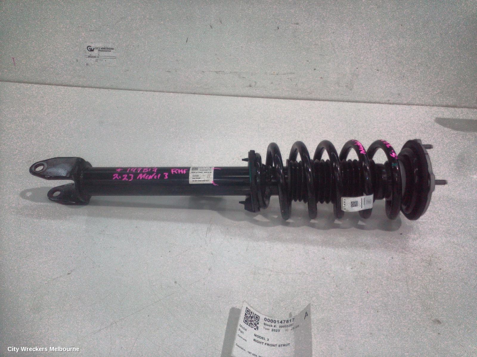 TESLA MODEL 3 RIGHT FRONT STRUT, 1ST GEN, 2WD, 06/2019 ONWARDS