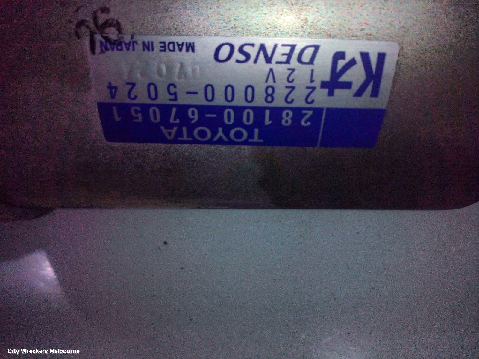 TOYOTA HIACE STARTER, DIESEL, 3.0, 1KD-FTV, TURBO, AUTO T/M TYPE, KDH, 09/2006 - 04/2019