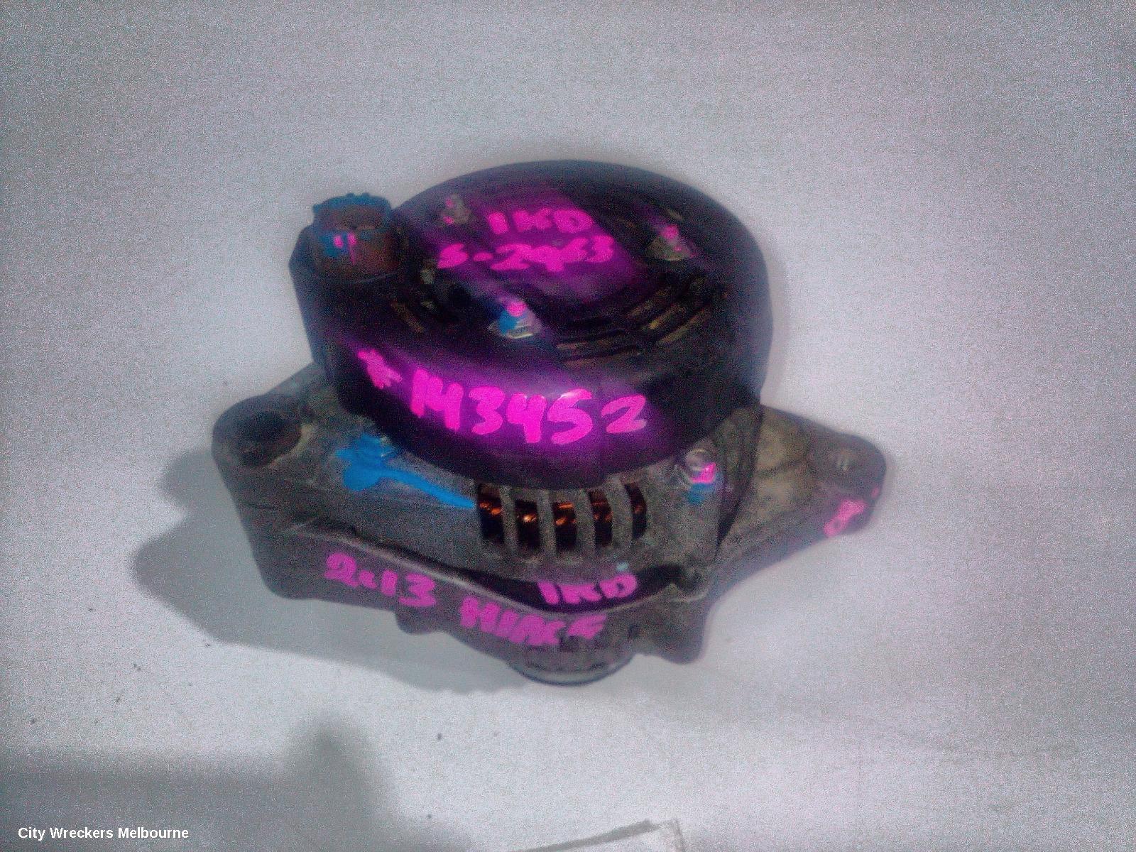 TOYOTA HIACE ALTERNATOR, DIESEL, 3.0, 1KD-FTV, TURBO, KDH, 09/2006 - 04/2019