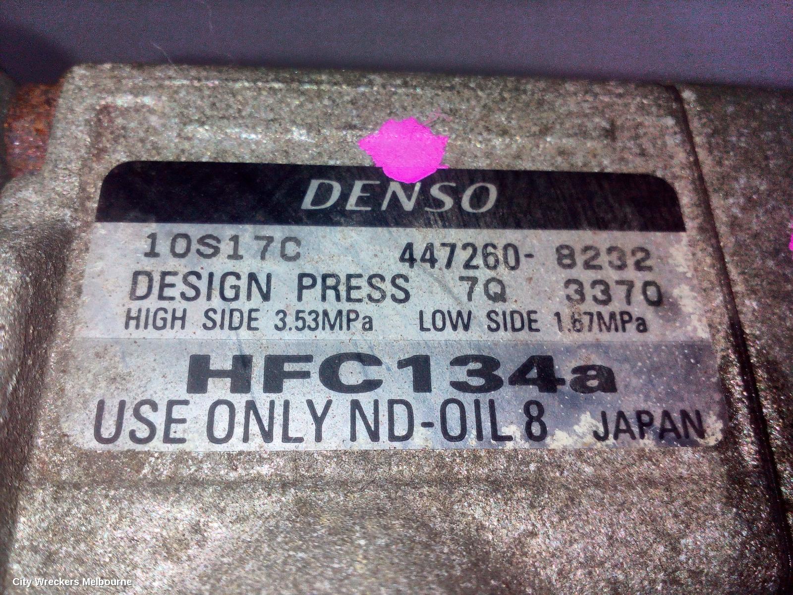 TOYOTA HIACE A/C COMPRESSOR, KDH, 3.0, 1KD-FTV, DIESEL, 10S15C TYPE, 09/2006 - 04/2019