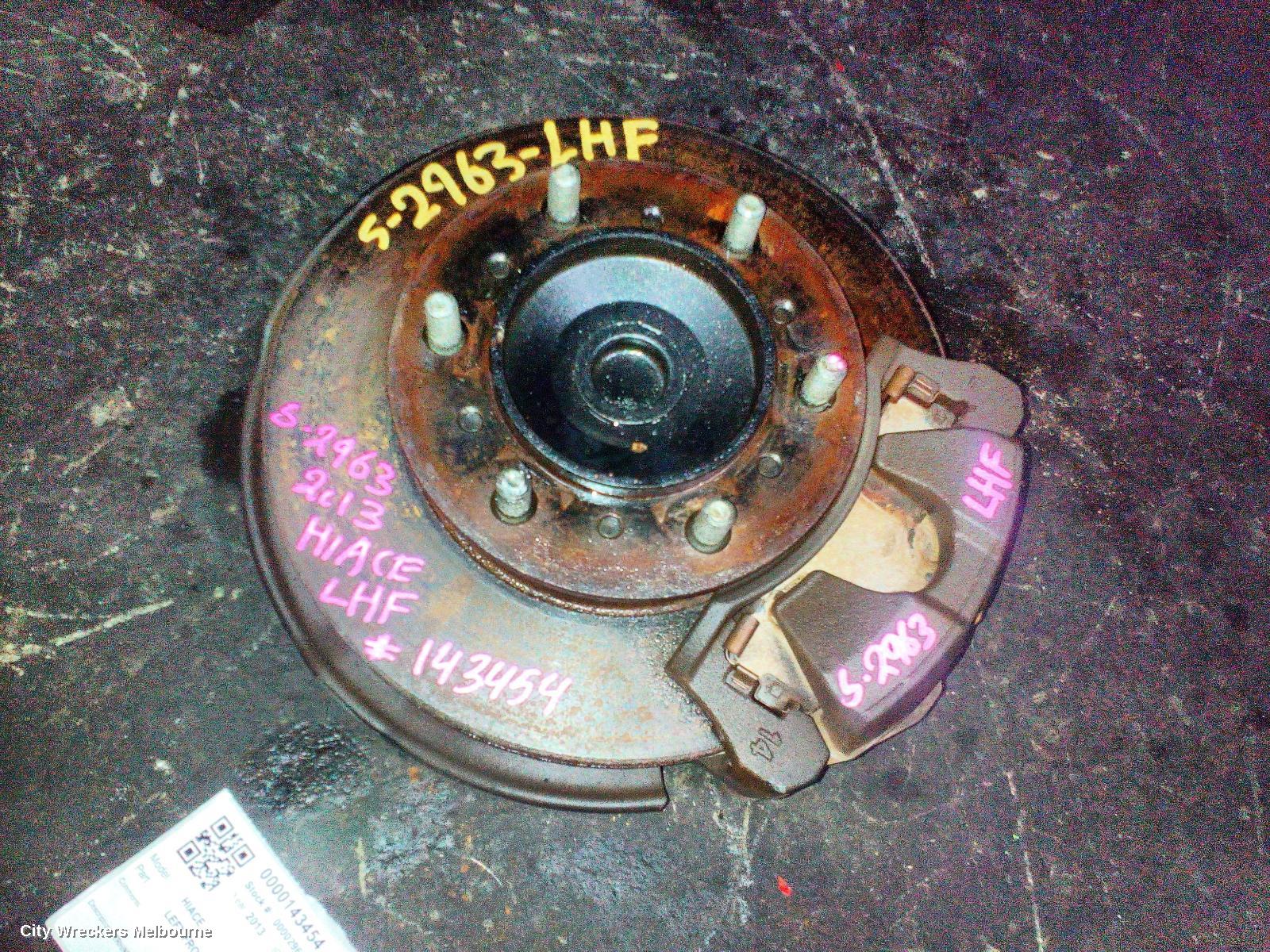 TOYOTA HIACE LEFT FRONT HUB ASSEMBLY, TRH/KDH, ABS TYPE, 2WD, 01/2005 - 04/2019