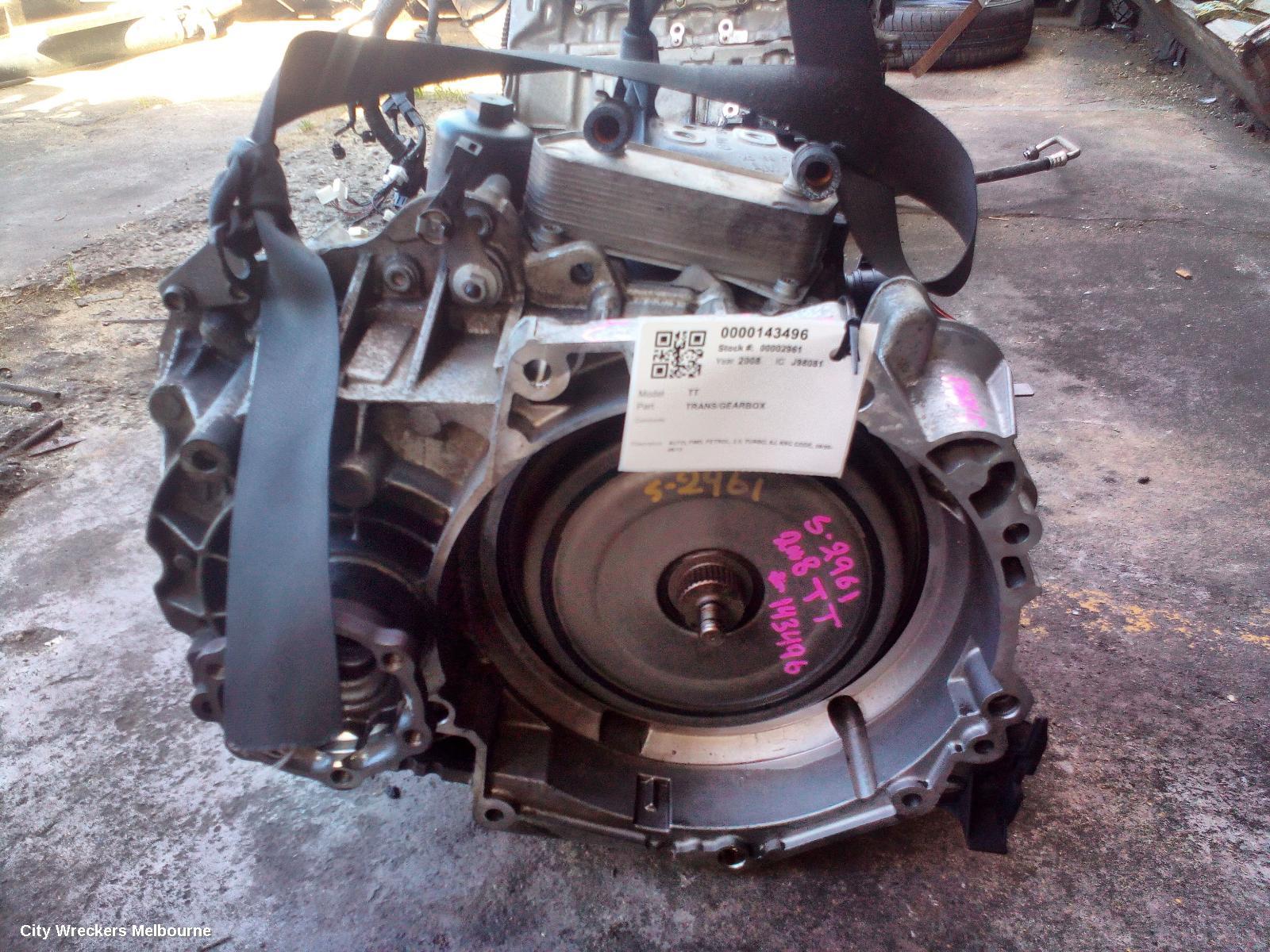 AUDI TT TRANS/GEARBOX, AUTO, FWD, PETROL, 2.0, TURBO, 8J, KNC CODE, 09/2006 - 08/2010