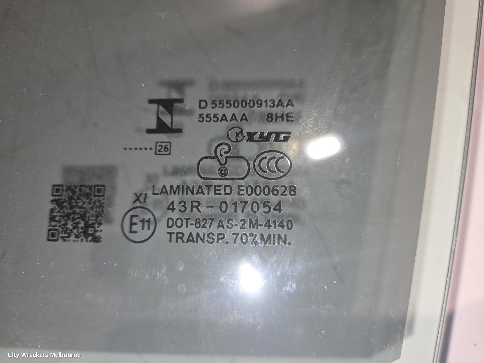 JAECOO J5 LEFT FRONT DOOR WINDOW, 1ST GEN, 08/2025 ONWARDS